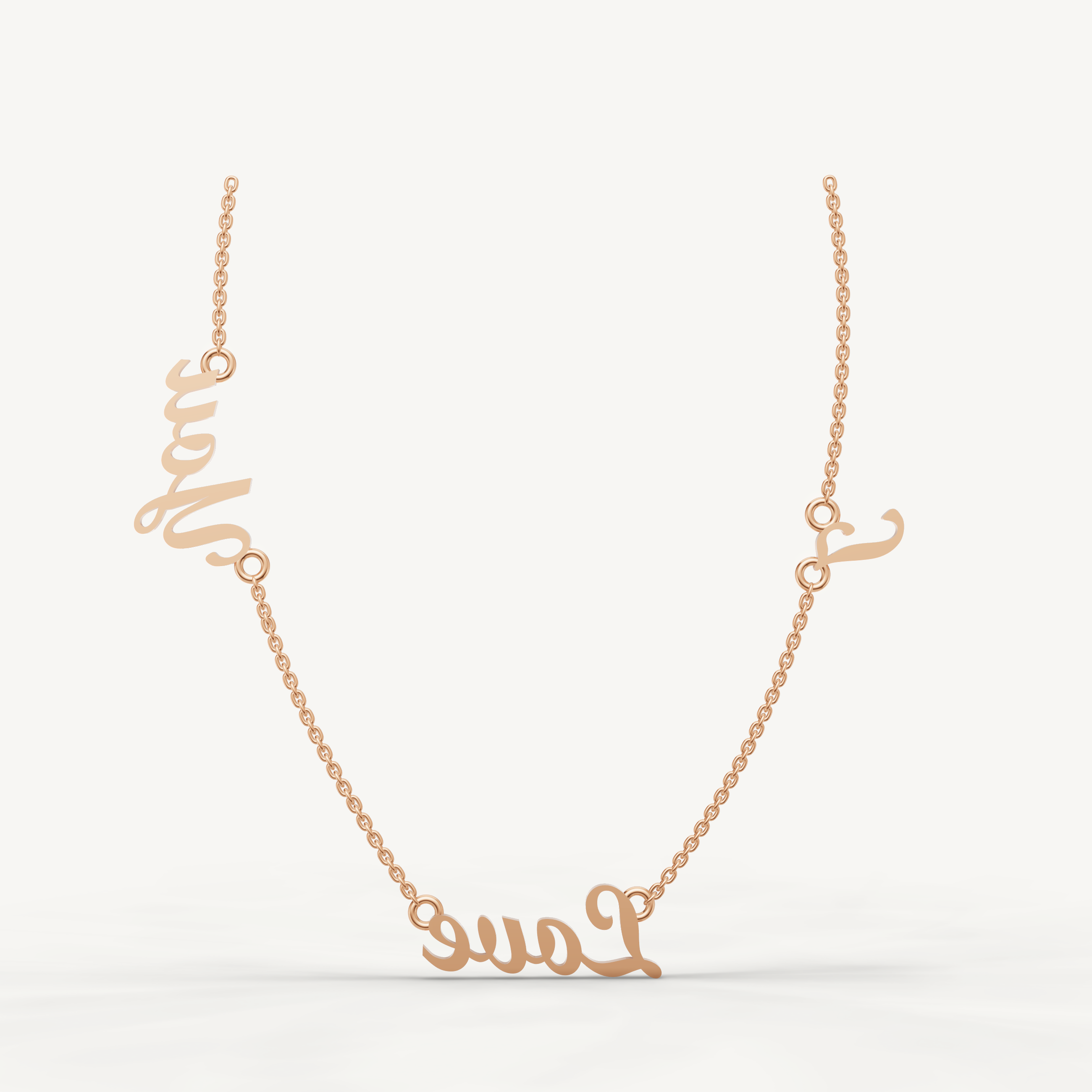 I Love You Script Necklace in 14K Yellow Gold