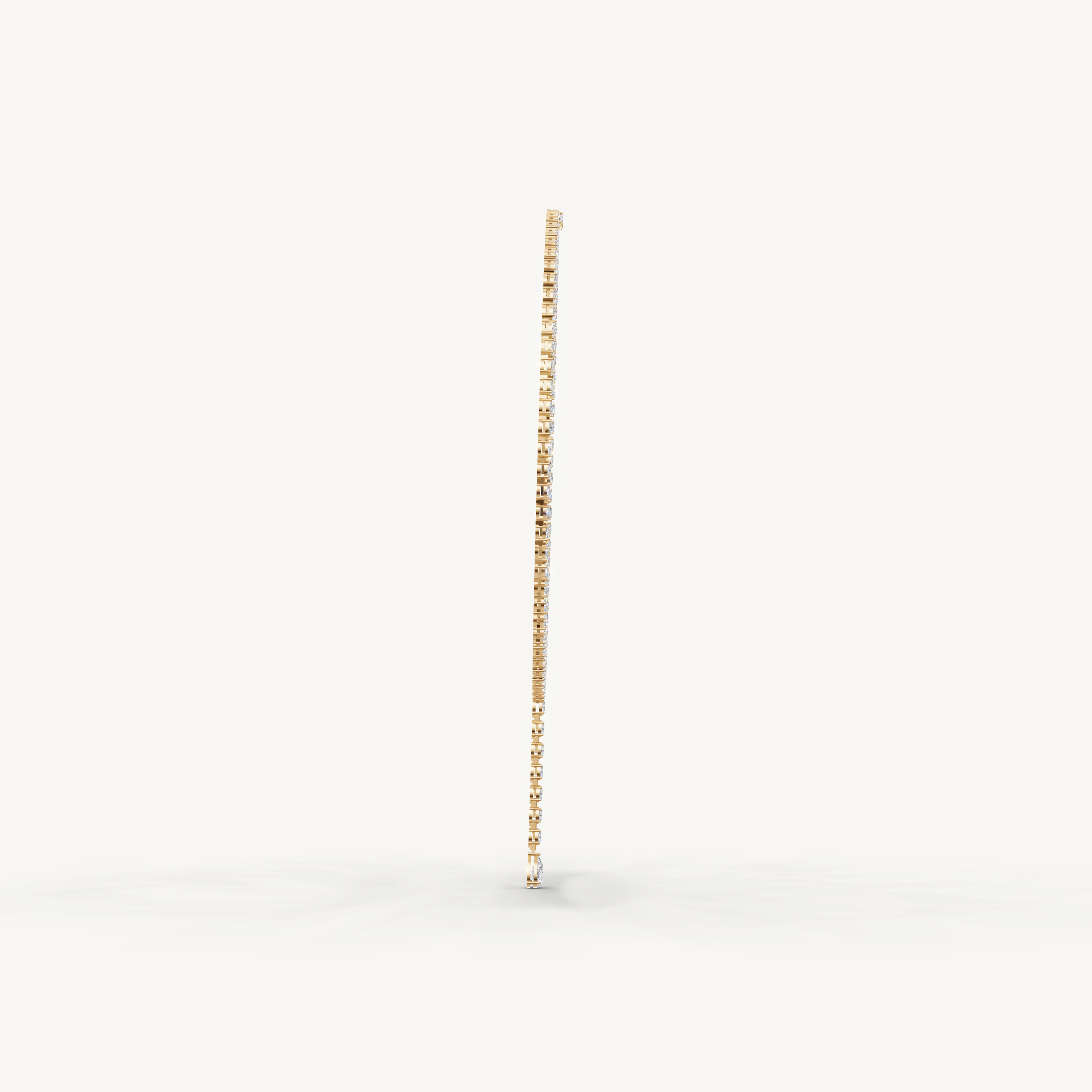 Pear & Oval Lab Grown Diamond Tennis Drop Necklace in 14K Yellow Gold