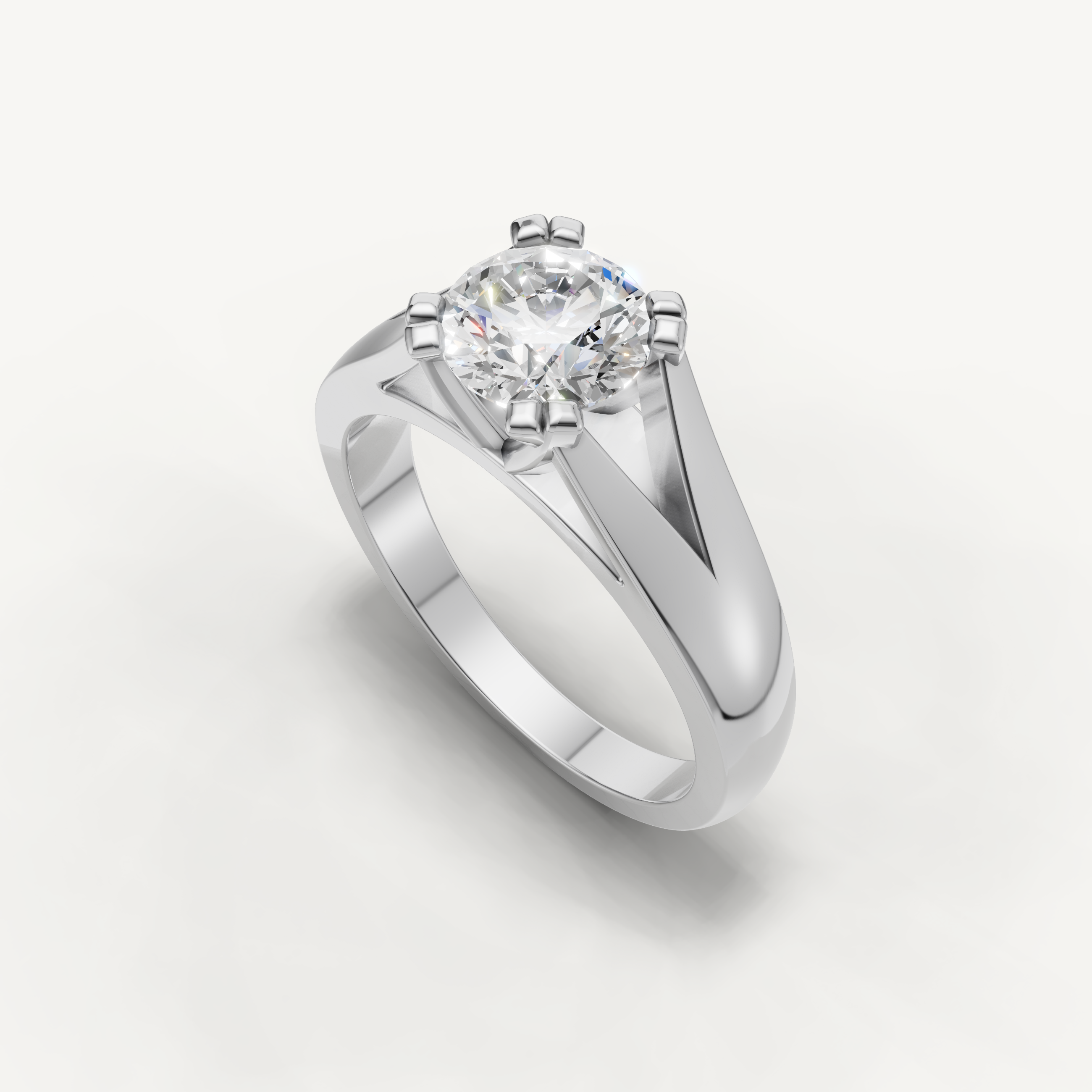 Round Lab Grown Diamond Solitaire Ring in 14K Yellow Gold