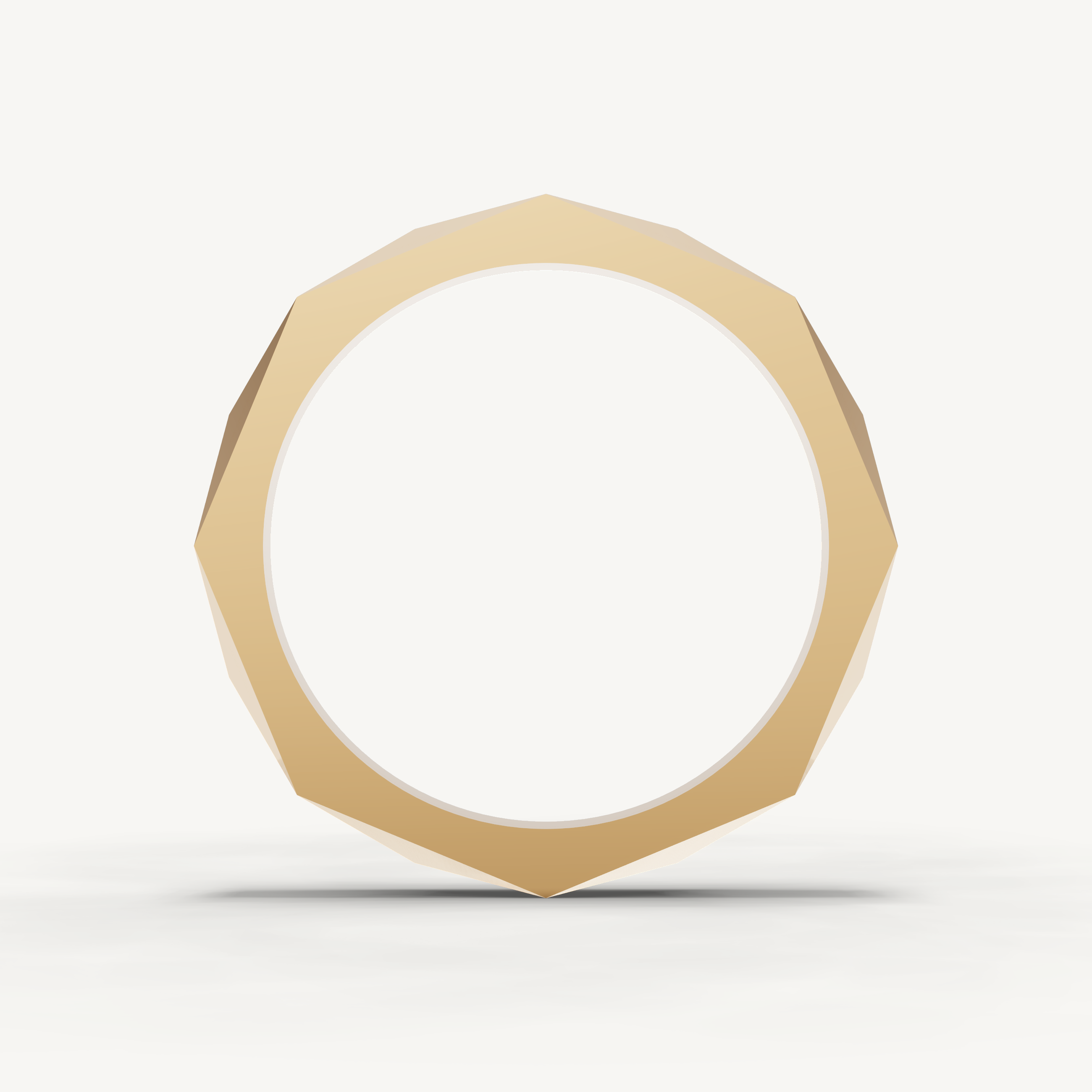 Faceted Geometric Wedding Band in 14K Yellow Gold