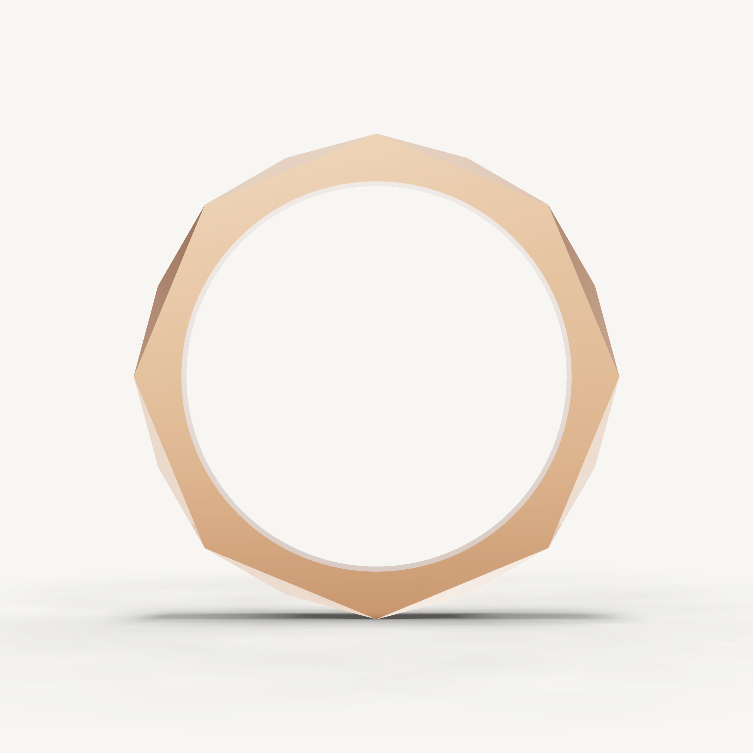 Faceted Geometric Wedding Band in 14K Yellow Gold
