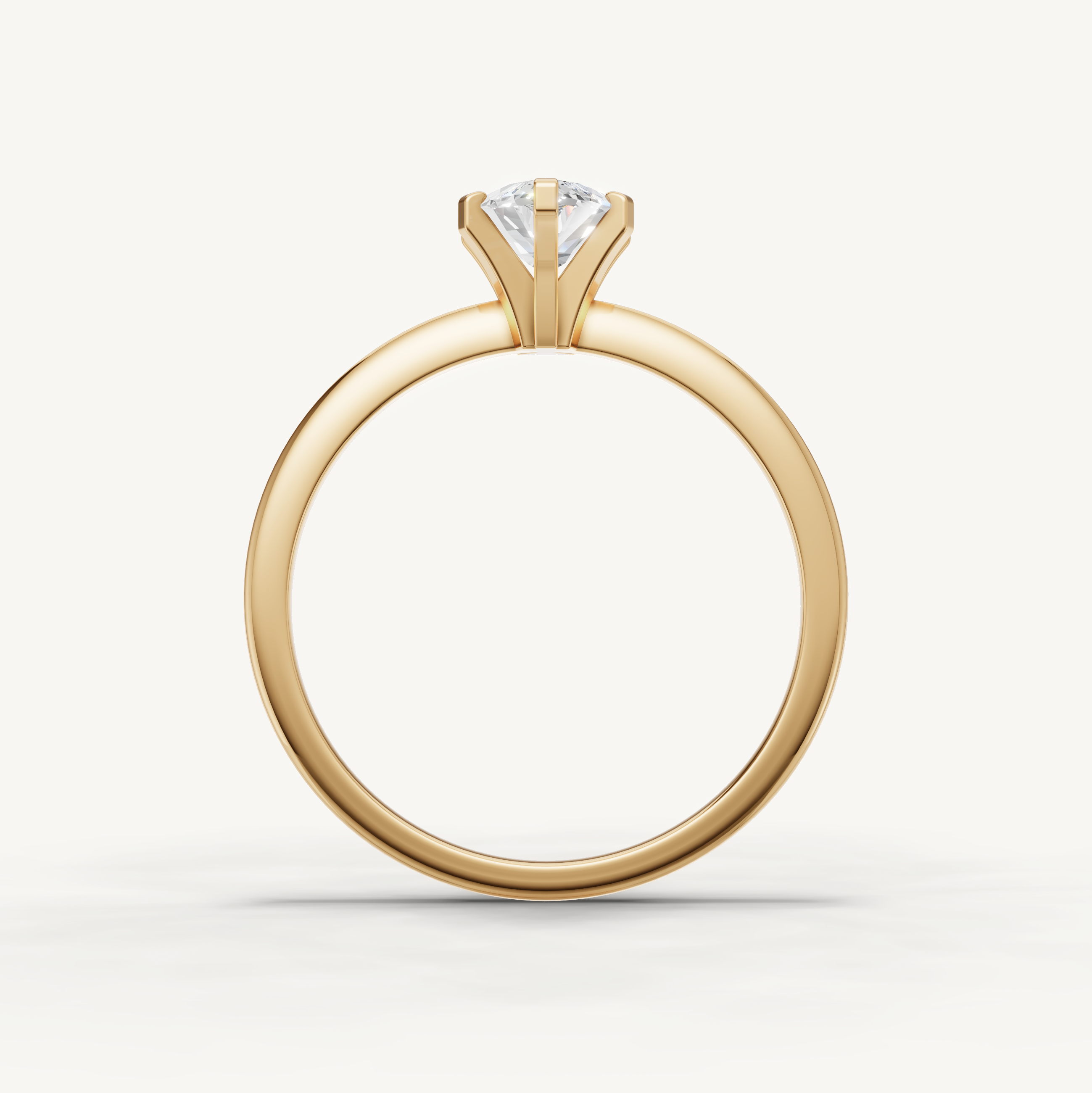Classic marquise cut diamond ring in polished yellow gold by Raul Diamonds