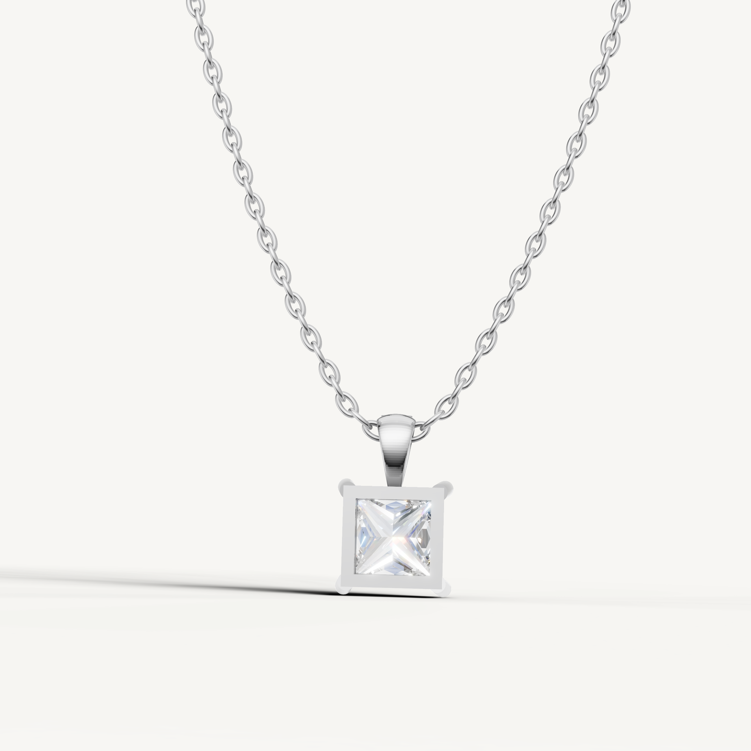 Everyday Princess Cut Lab Grown Diamond Pendant by Raul Diamonds