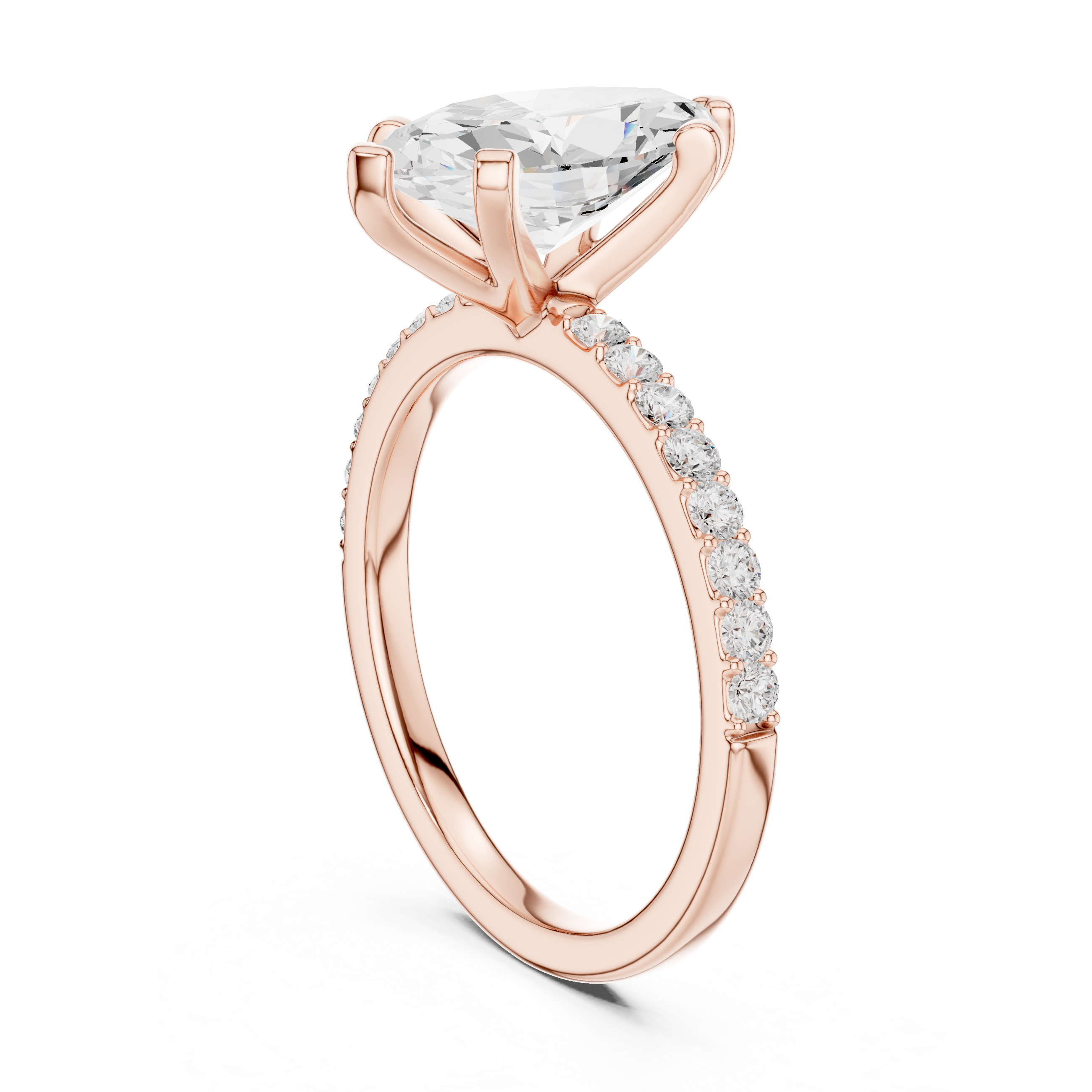 Engagement ring featuring 2.0ct marquise lab grown diamond