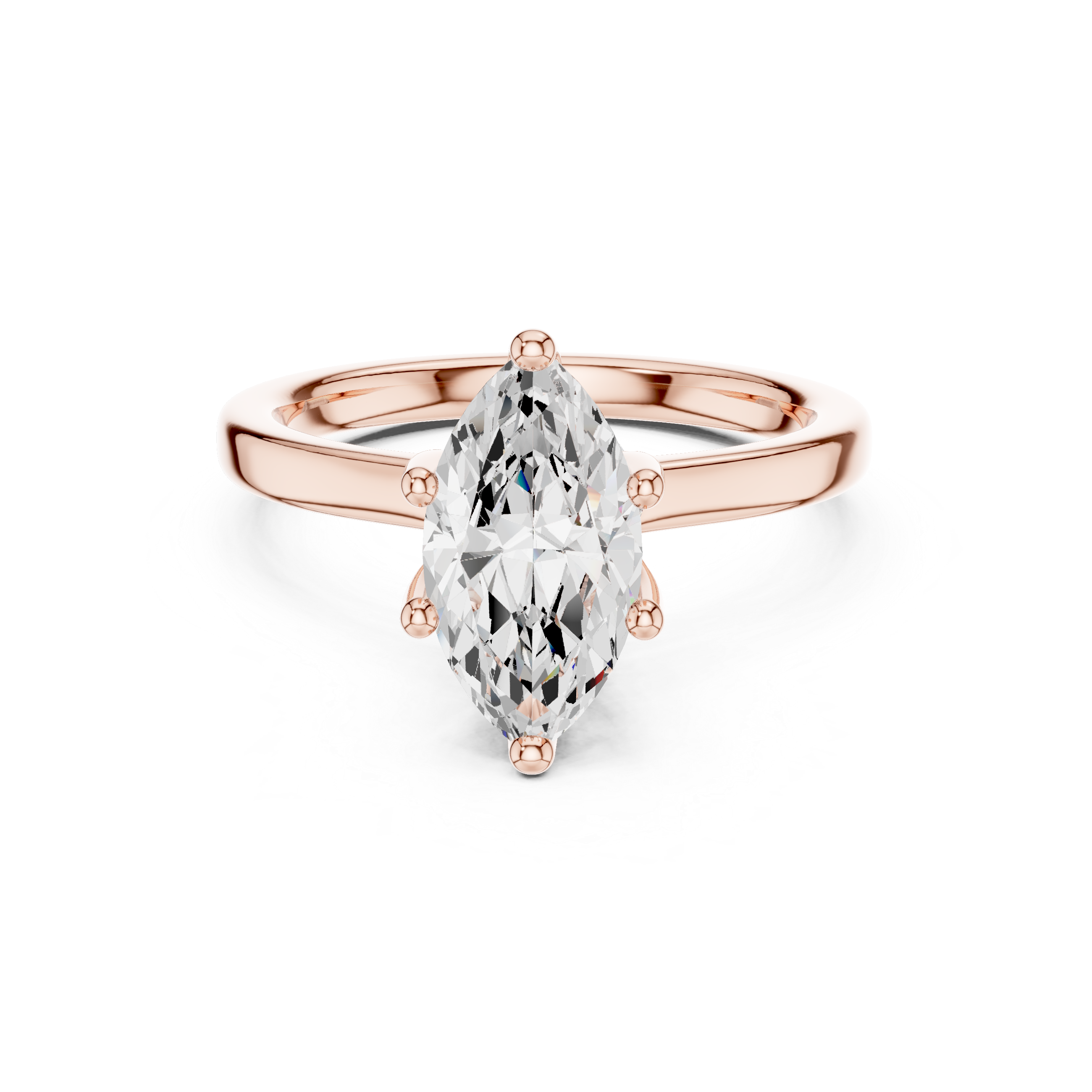 Petite hidden halo marquise lab grown diamond ring