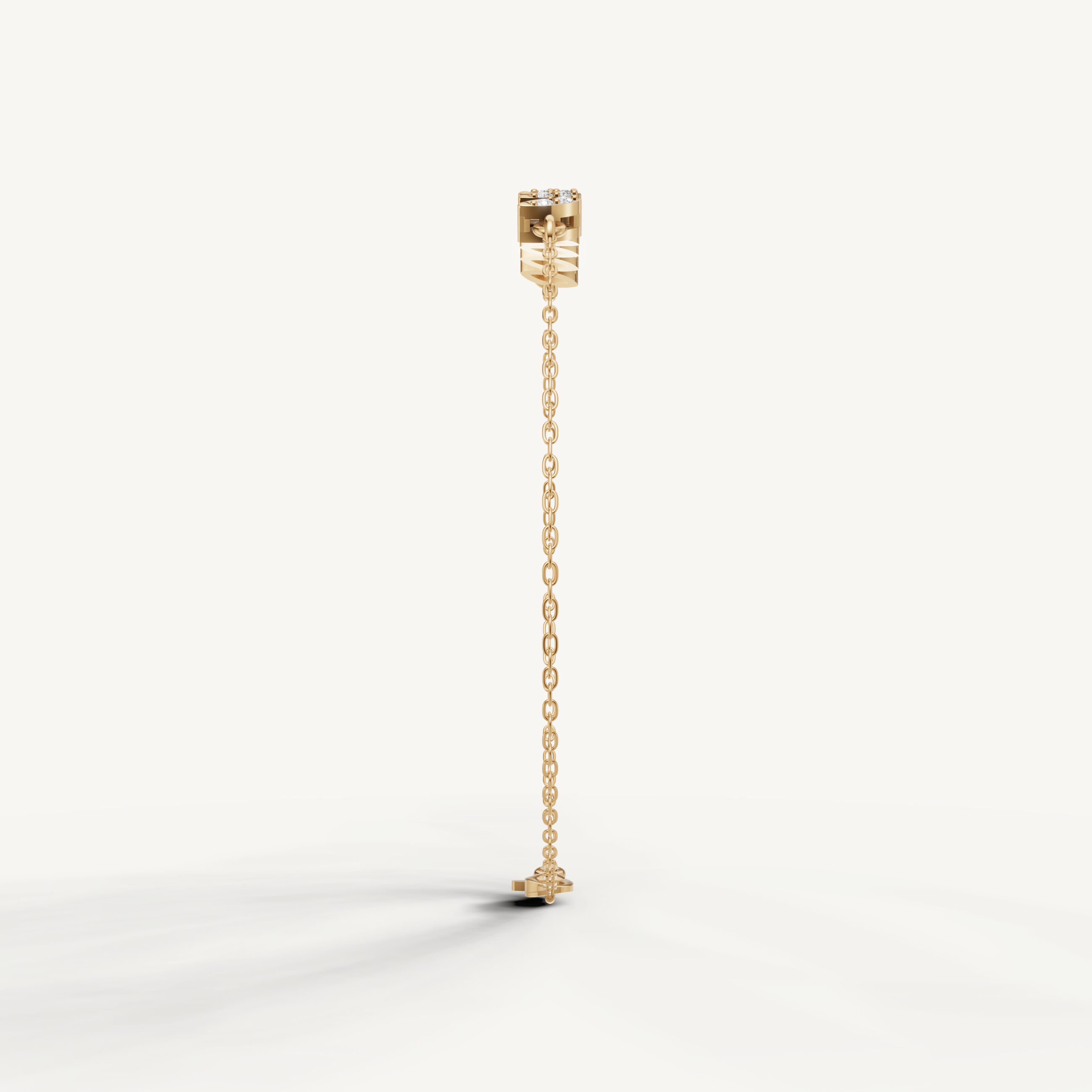 Elegant yellow gold diamond link bracelet with marquise inspired design