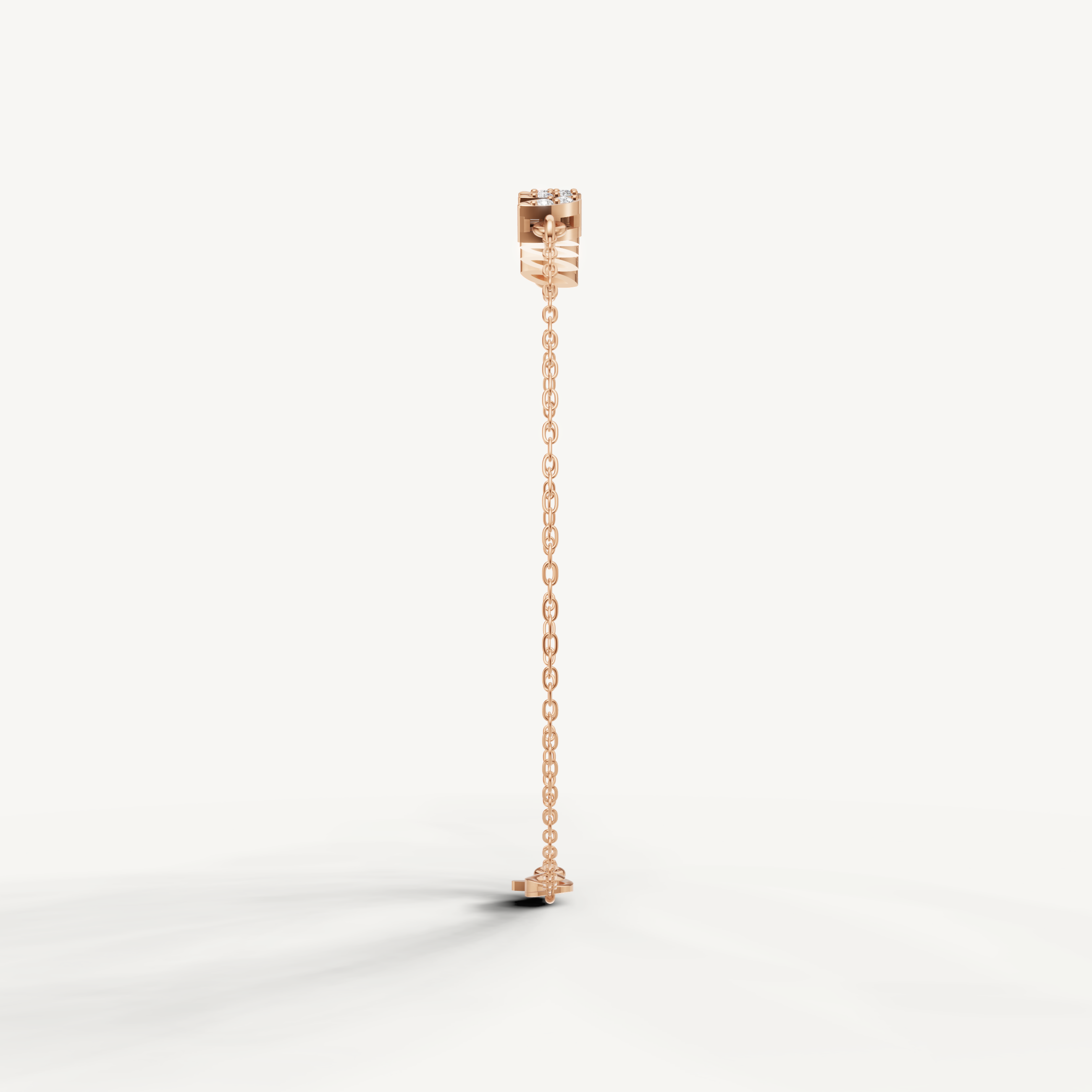 Elegant rose gold diamond bracelet with modern marquise accents