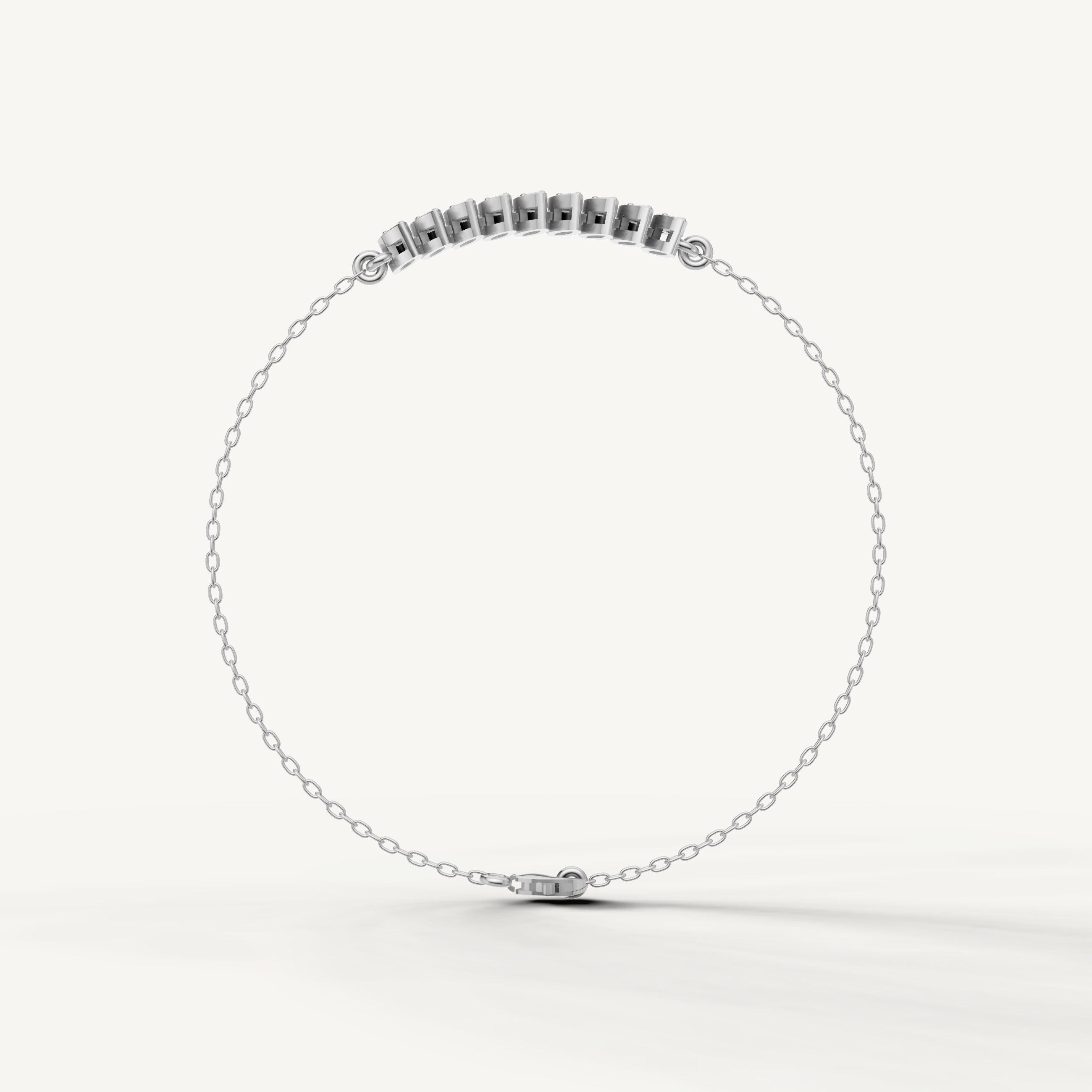 White gold marquise inspired diamond bracelet with sparkling diamonds