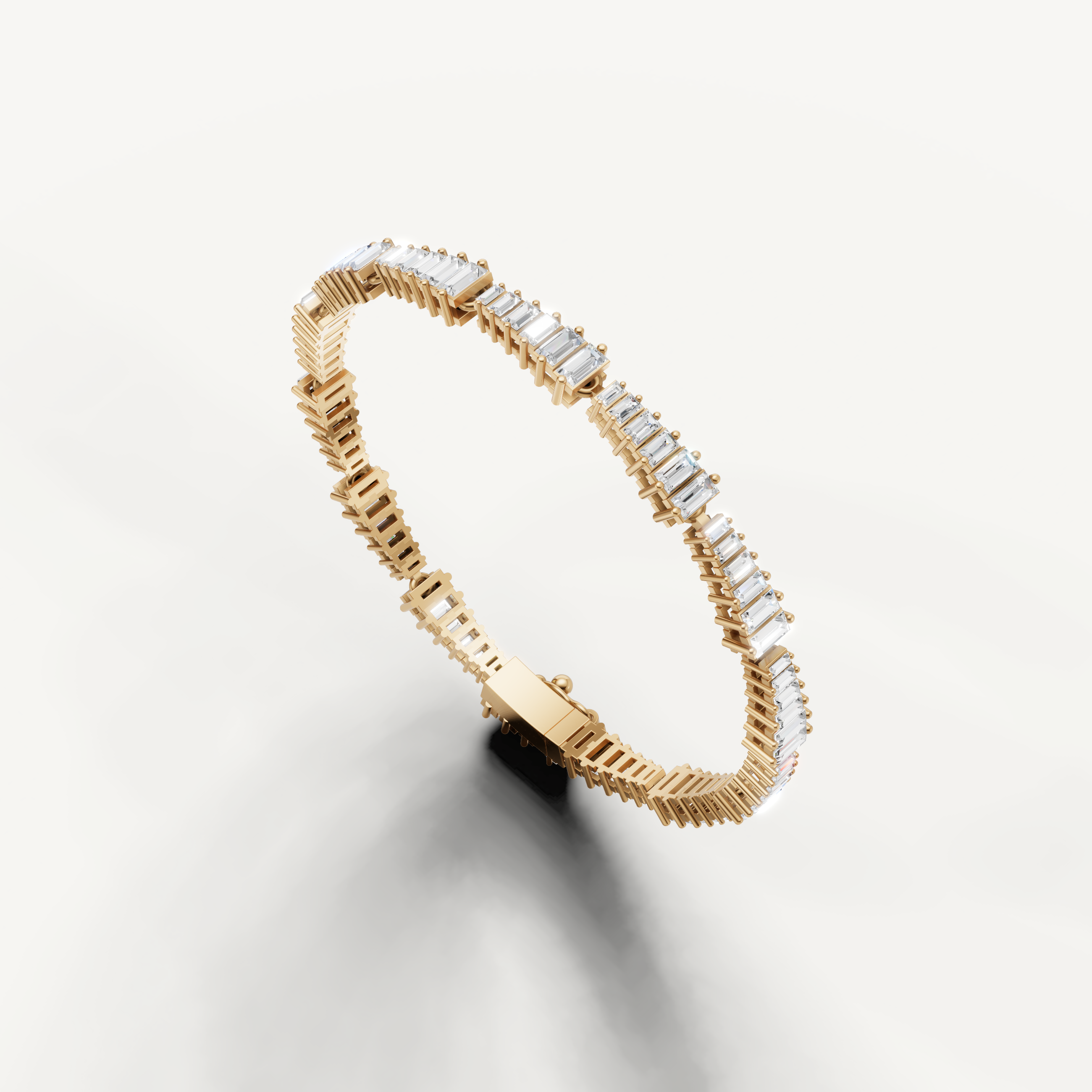 Yellow gold designer diamond bracelet for bridal and luxury jewelry collection