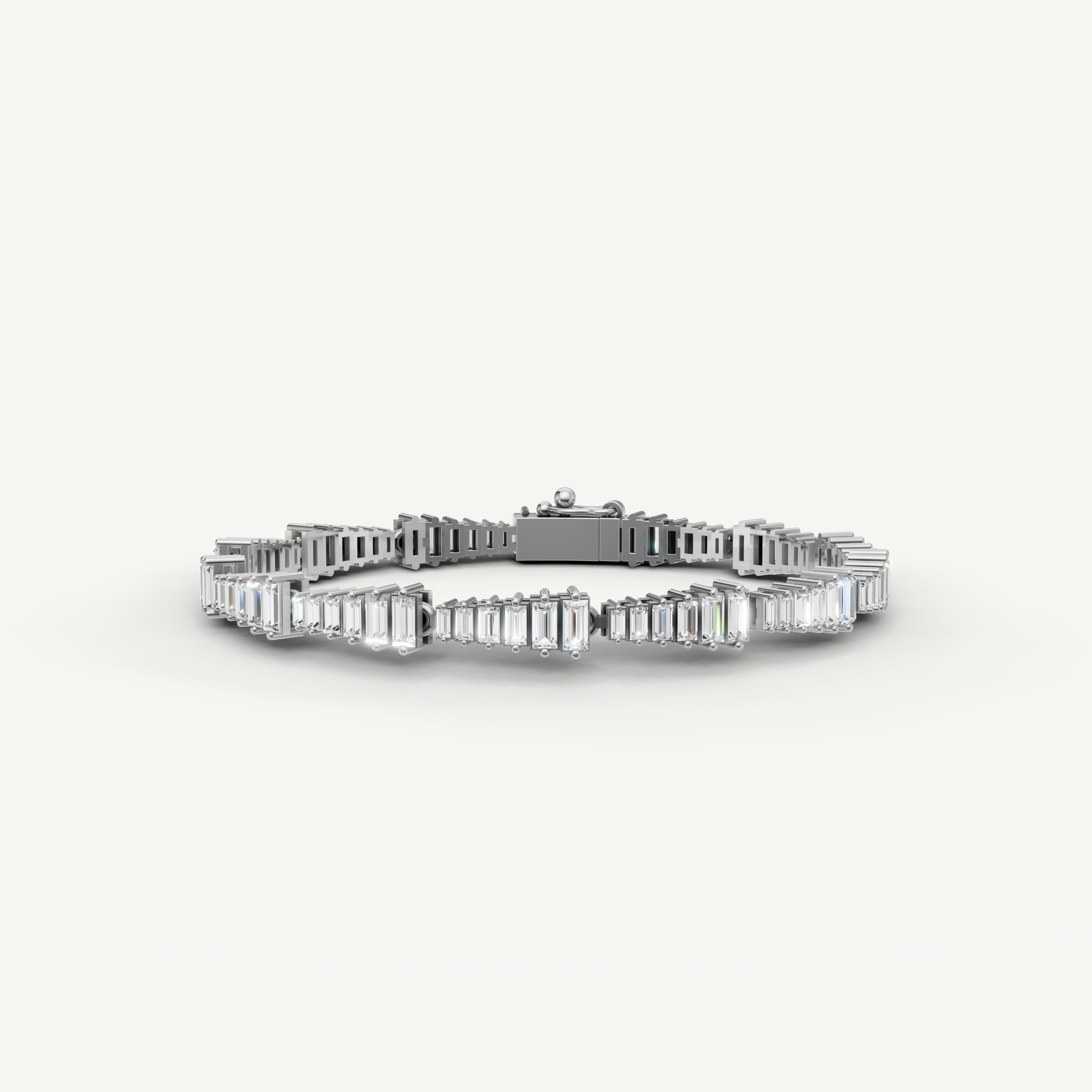 Raul Diamonds white gold baguette diamond tennis bracelet for women