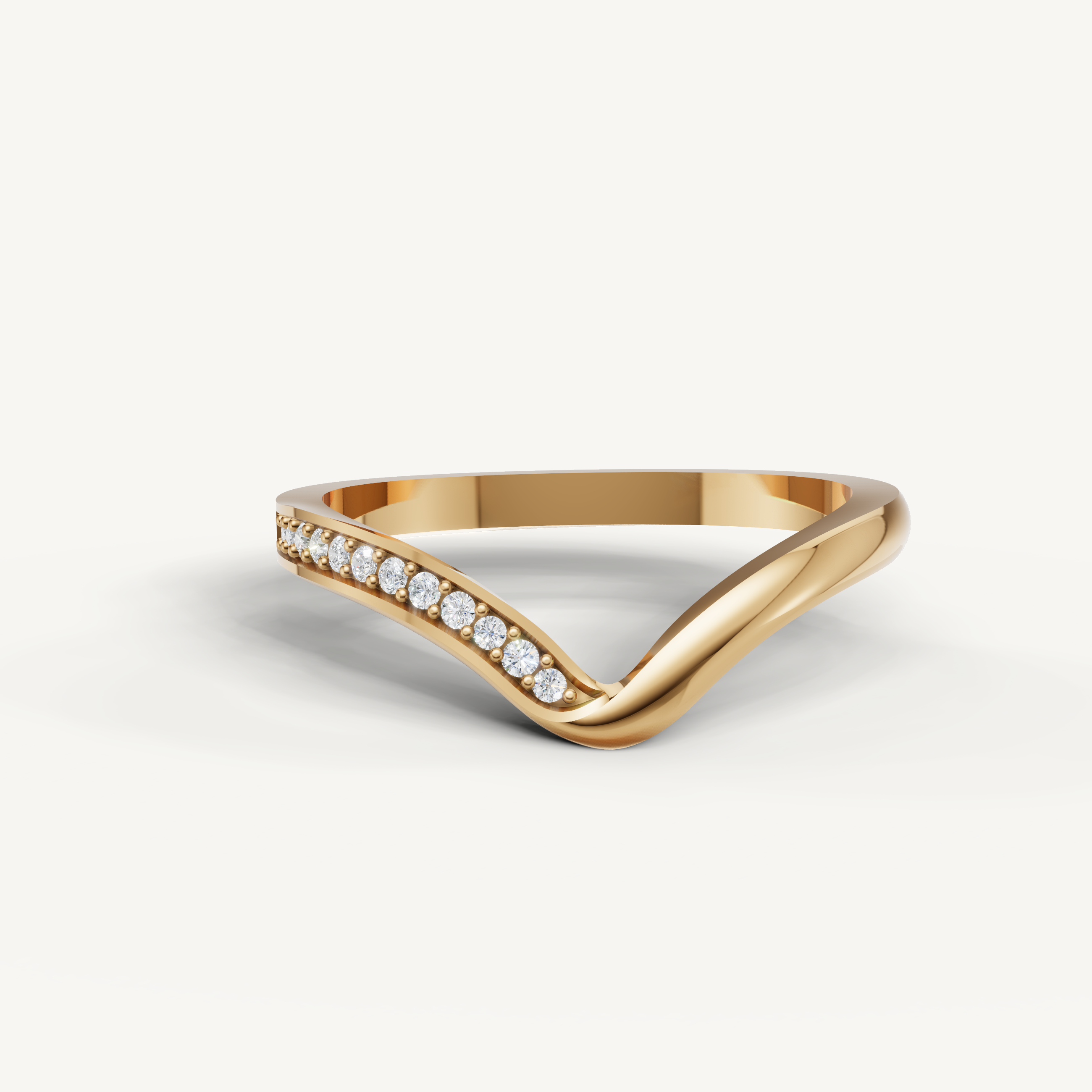 Raul Diamonds yellow gold baguette diamond wedding band with modern eternity design