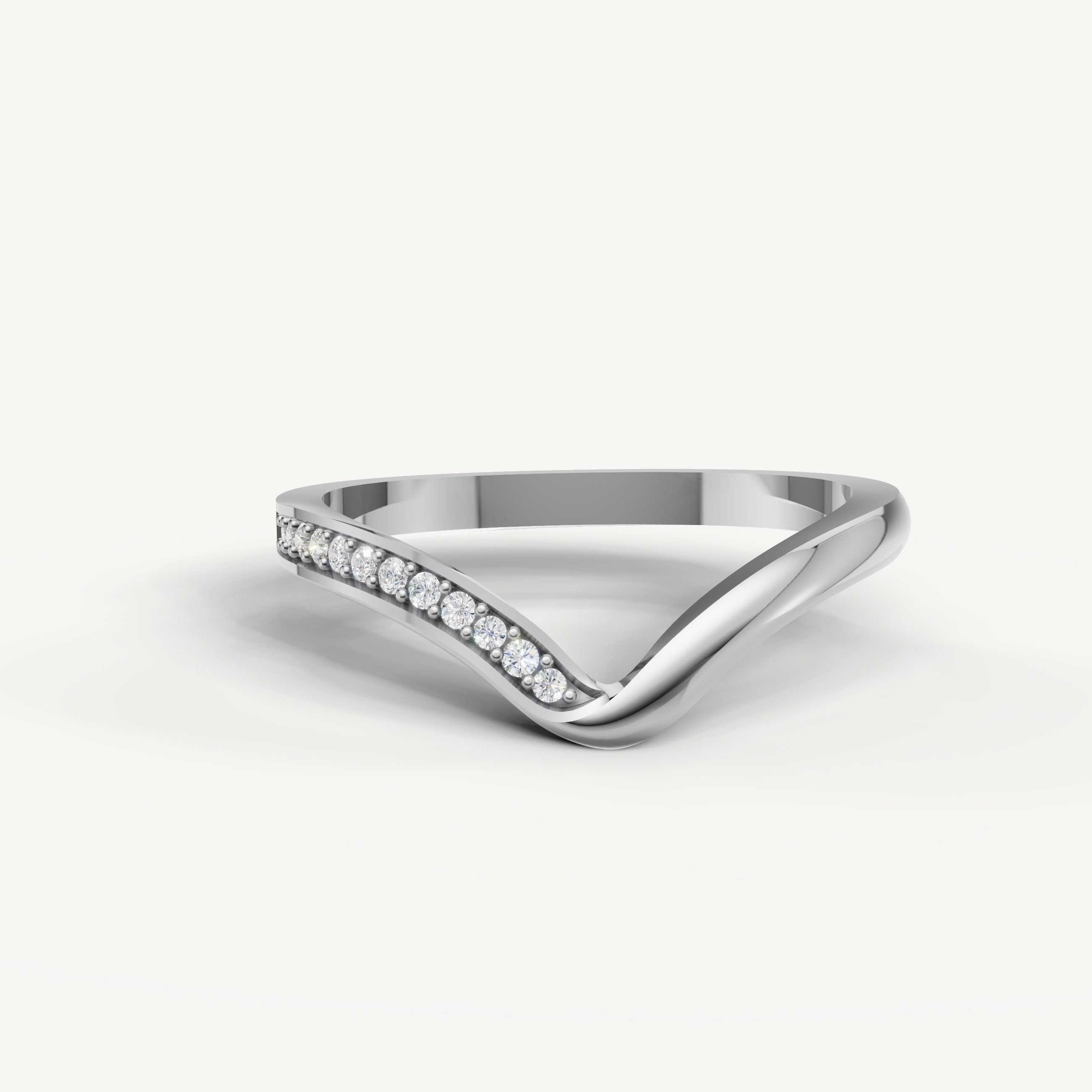 Raul Diamonds white gold baguette diamond wedding band with elegant sparkle