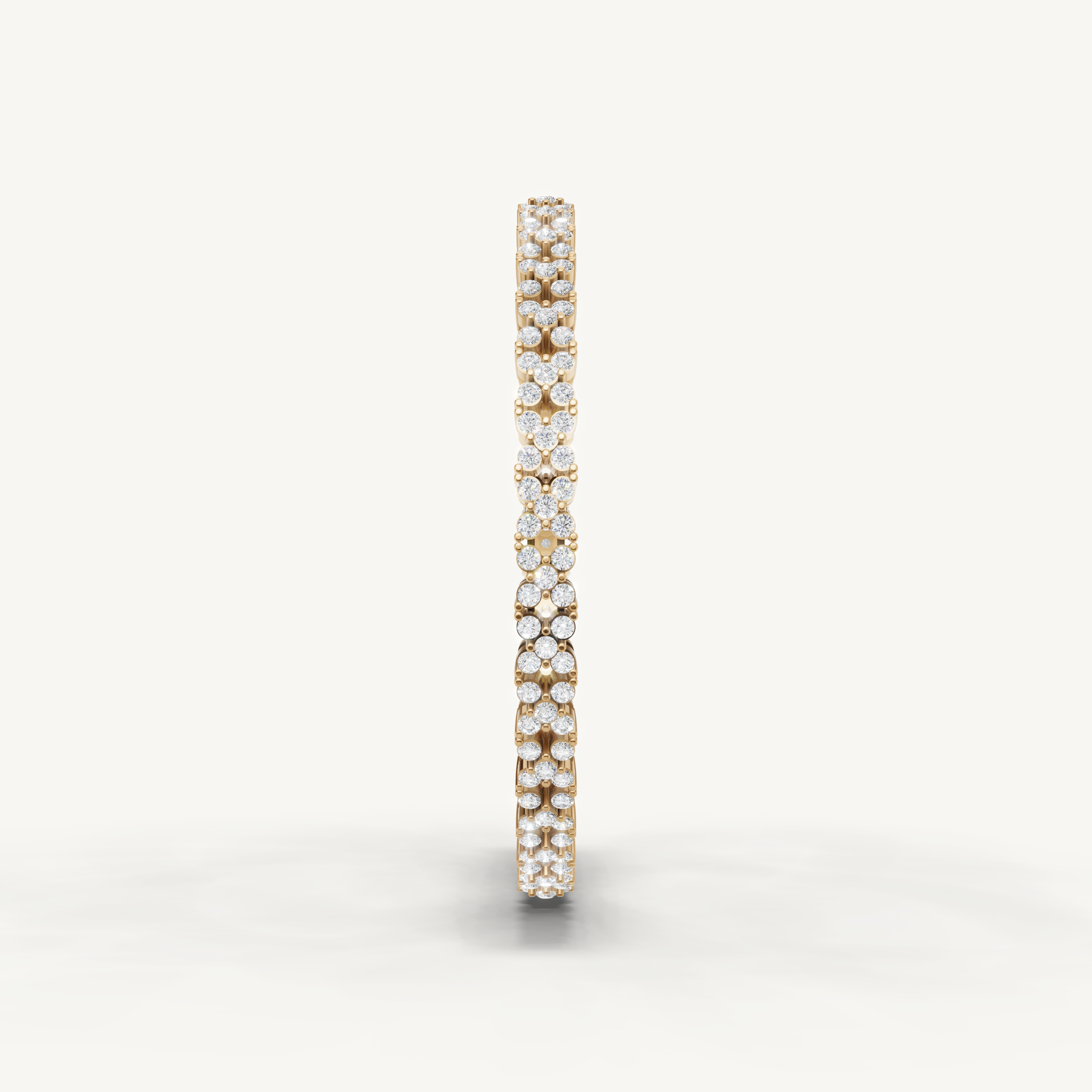 Luxury yellow gold diamond bracelet with round lab grown diamonds and sleek polished finish by Raul Diamonds