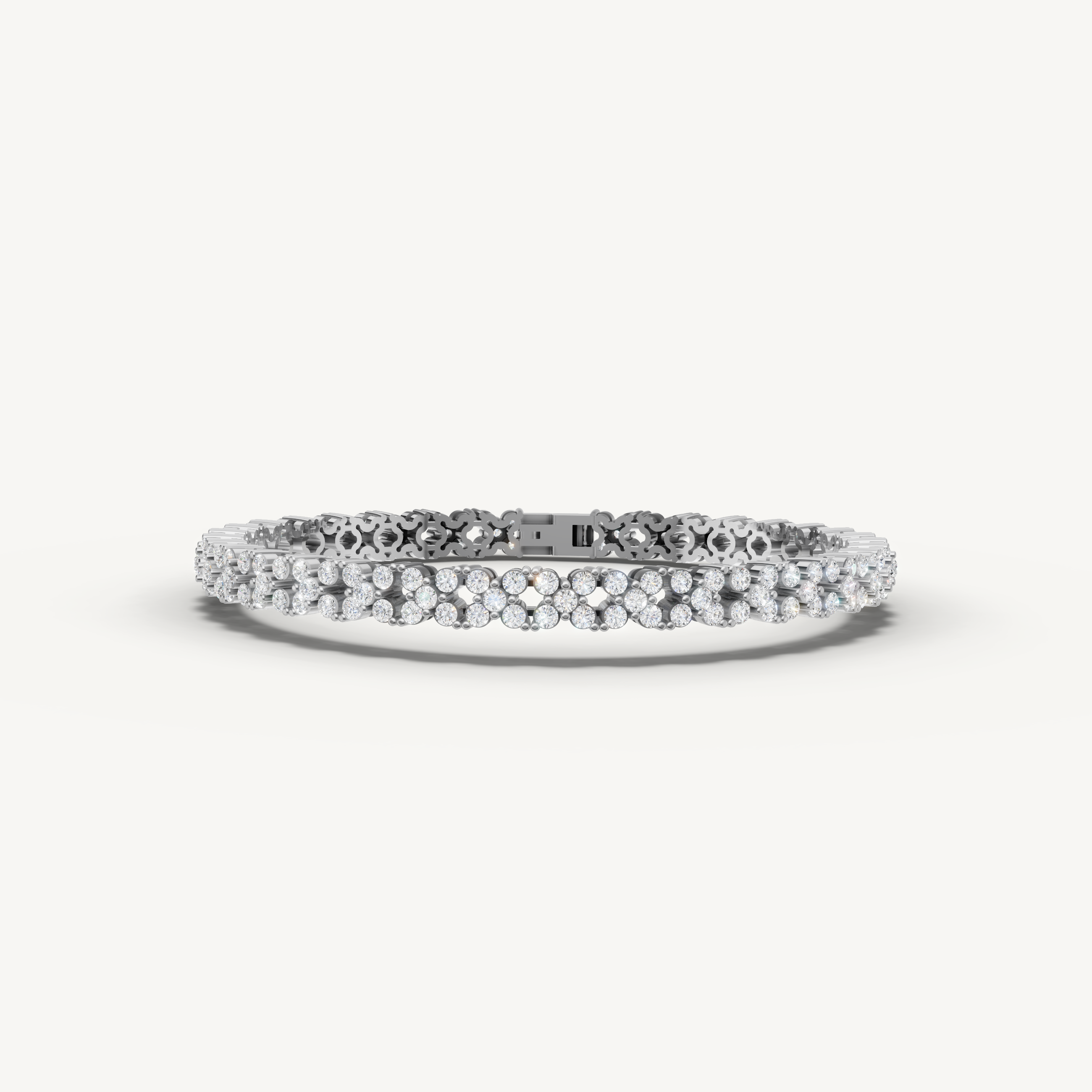 White gold lab grown diamond tennis bracelet with sleek modern design by Raul Diamonds