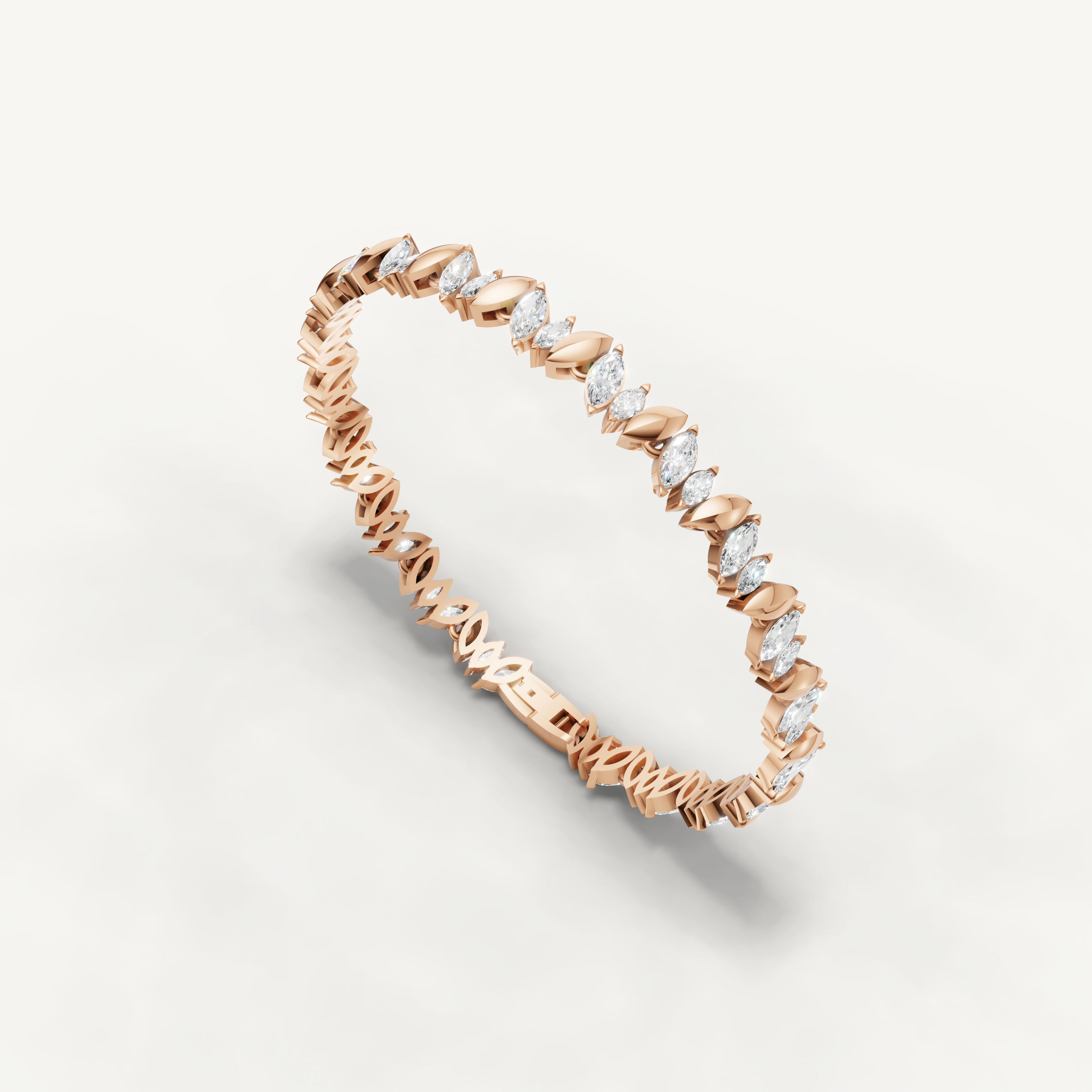Elegant rose gold lab grown diamond bracelet with timeless luxury appeal by Raul Diamonds