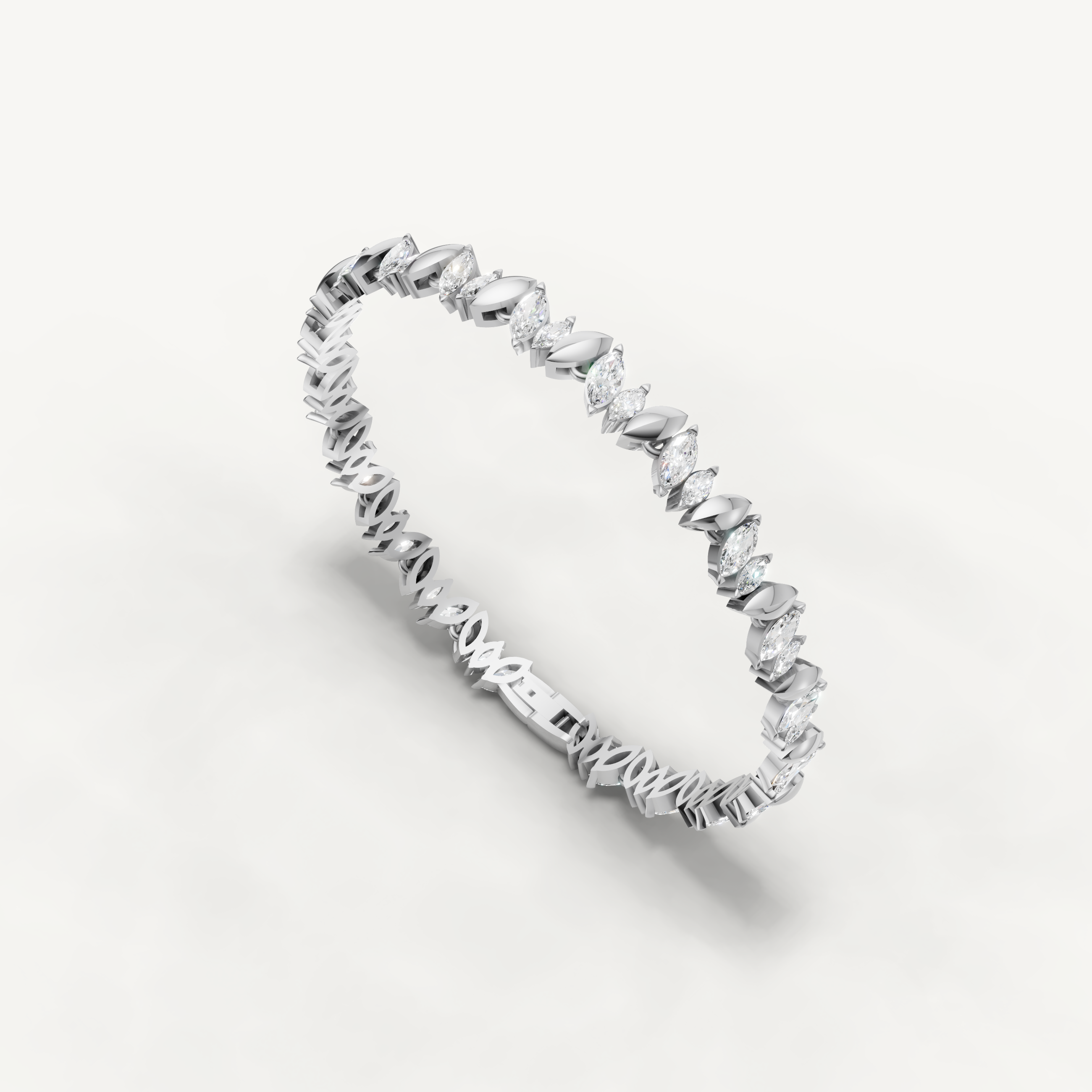 White gold lab grown diamond bracelet with contemporary luxury craftsmanship by Raul Diamonds