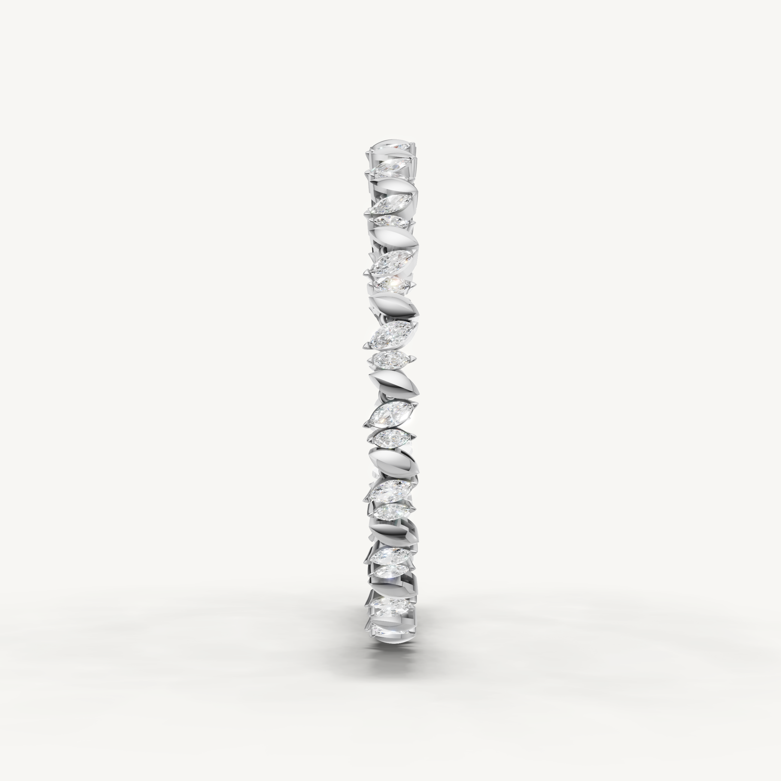Luxury white gold diamond bracelet featuring brilliant marquise lab grown diamonds by Raul Diamonds
