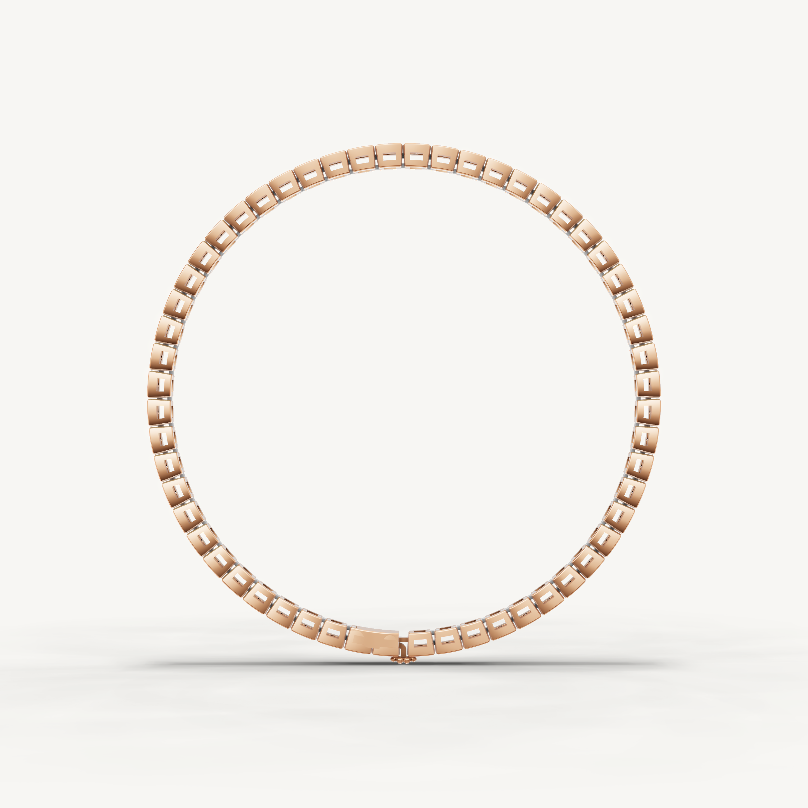 Rose gold bezel diamond bracelet crafted for modern everyday luxury by Raul Diamonds