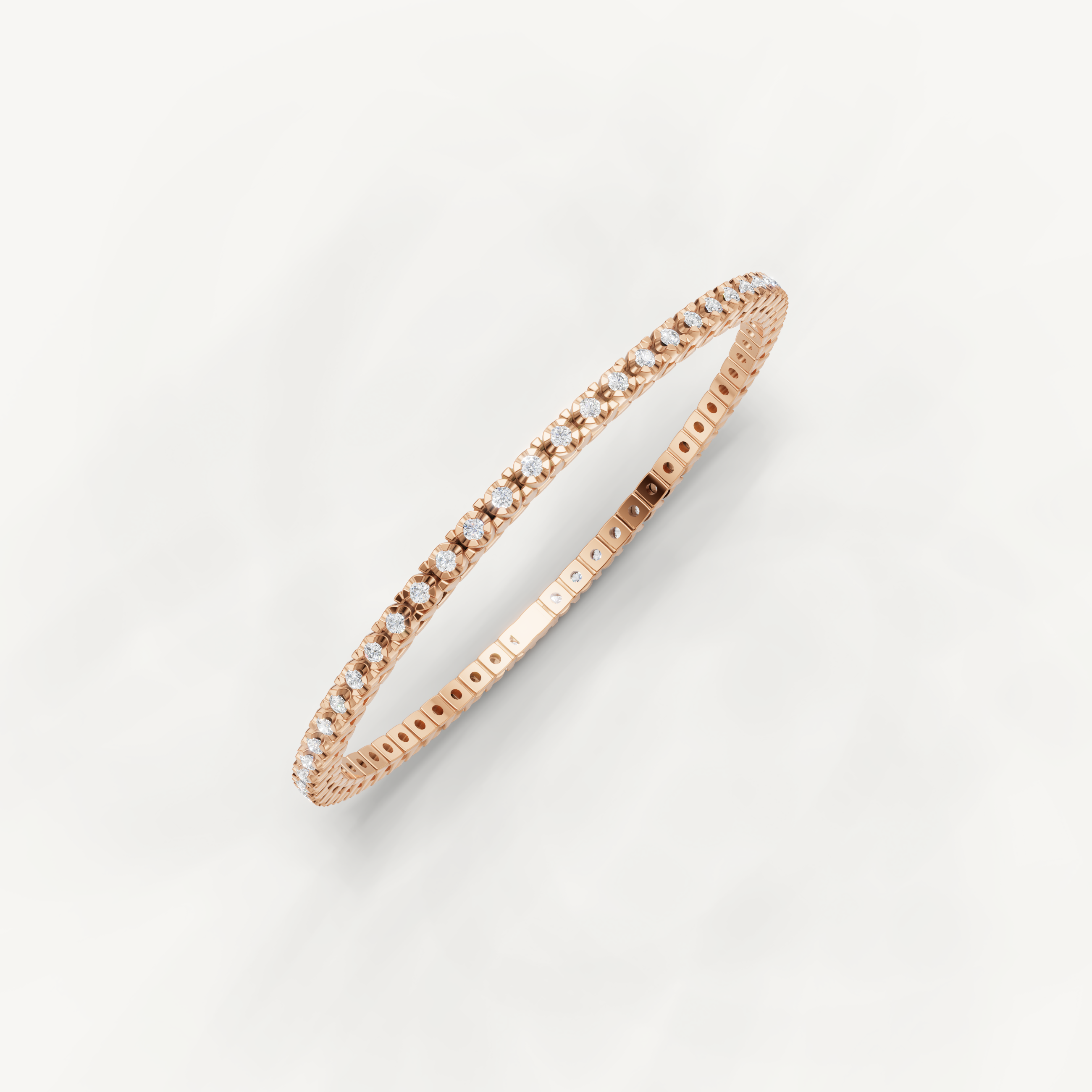 Luxury rose gold tennis bracelet crafted with lab grown diamonds by Raul Diamonds
