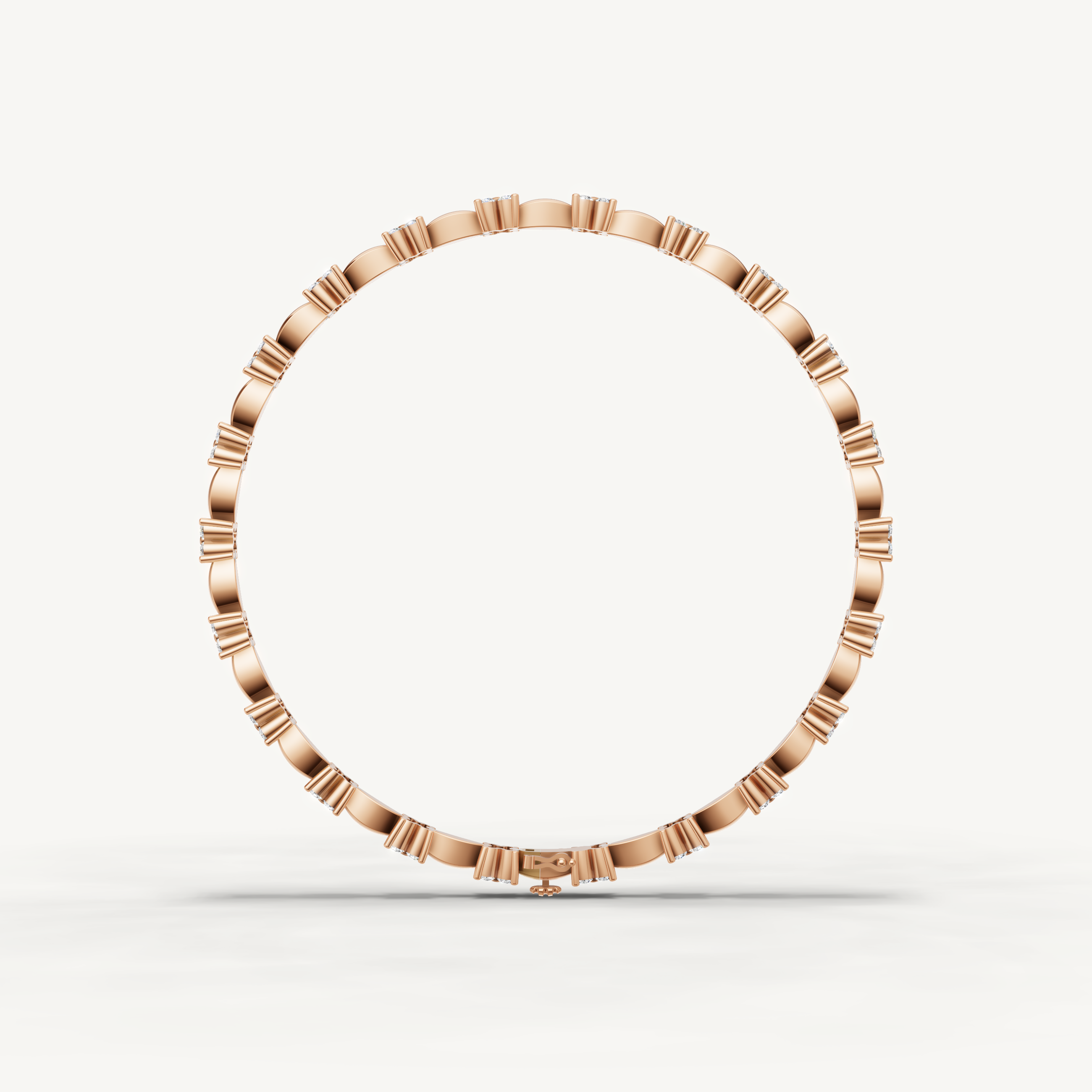 Rose gold contemporary diamond bracelet crafted with timeless sophistication by Raul Diamonds