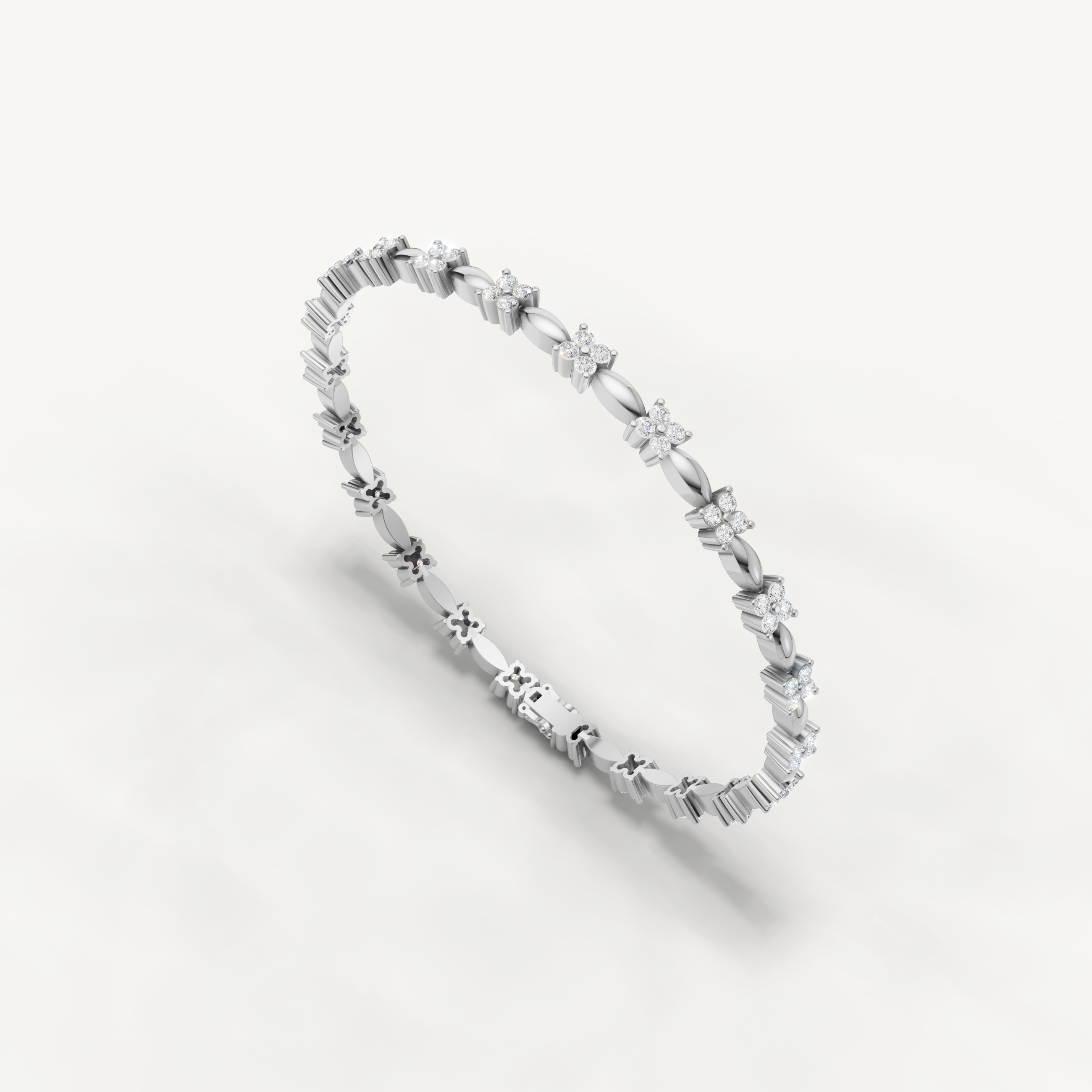 White gold fine jewelry tennis bracelet with brilliant round diamonds by Raul Diamonds