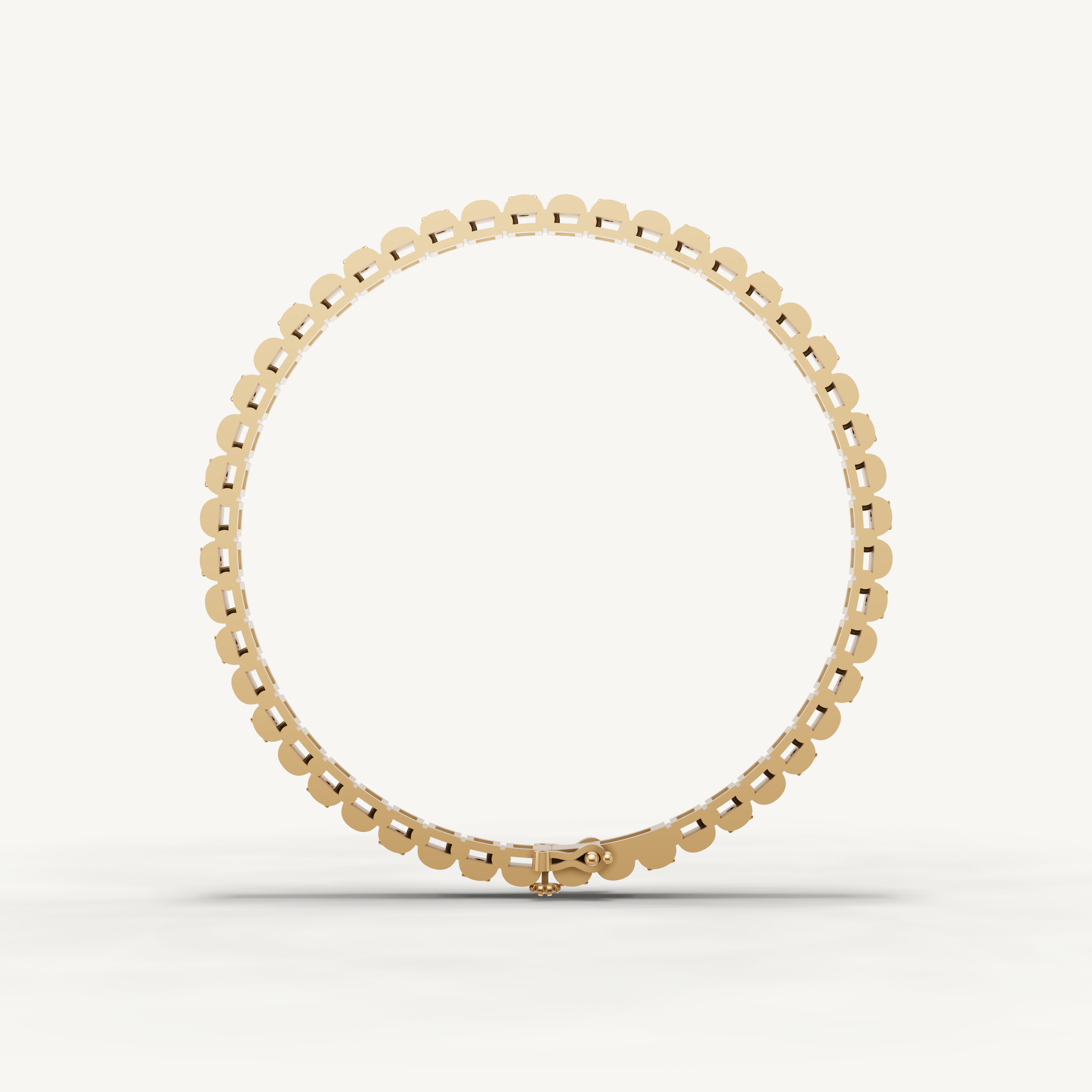 Classic yellow gold diamond bracelet with bezel set brilliance and timeless luxury by Raul Diamonds