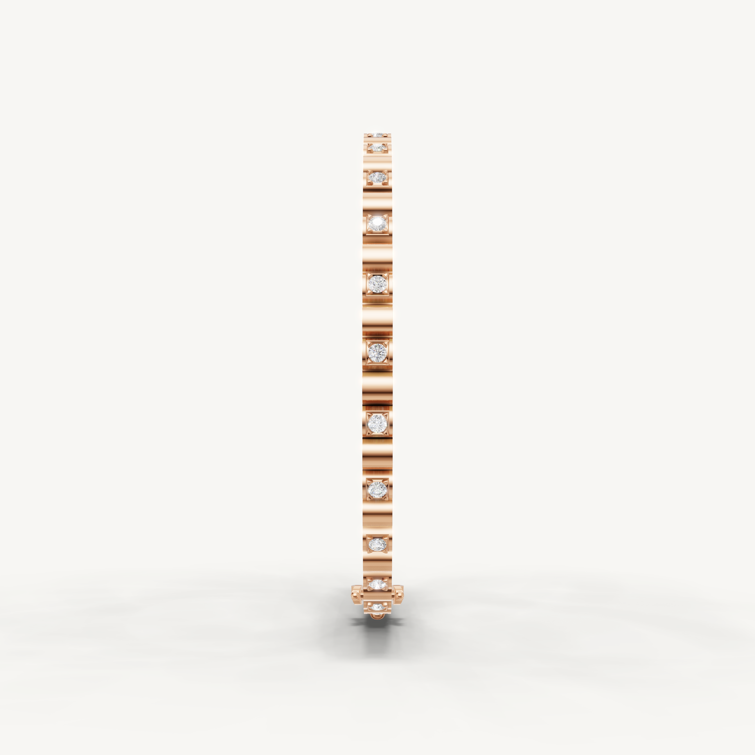 Luxury rose gold diamond bracelet featuring sleek geometric link styling by Raul Diamonds