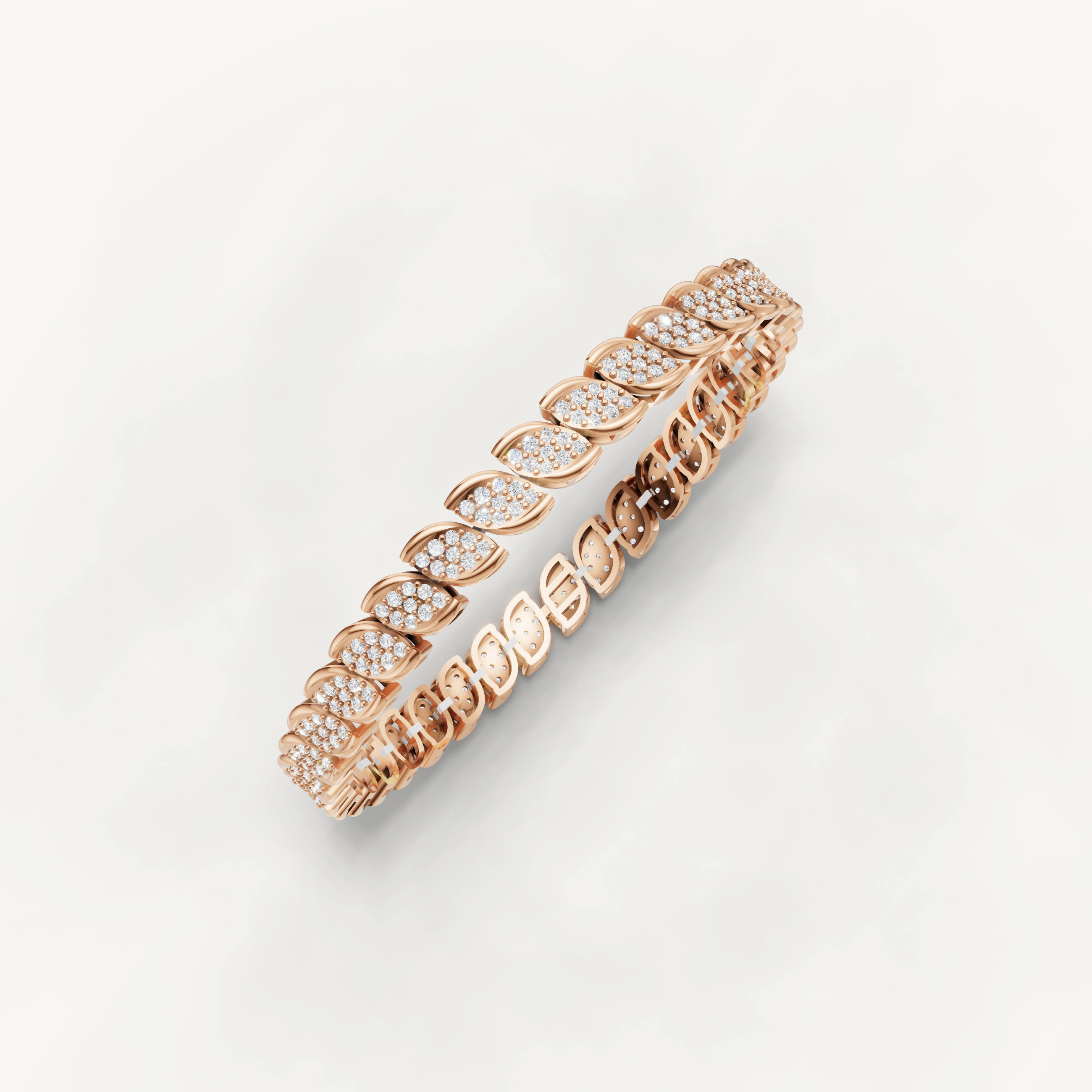 Rose gold fine jewelry bracelet with brilliant lab grown diamonds by Raul Diamonds