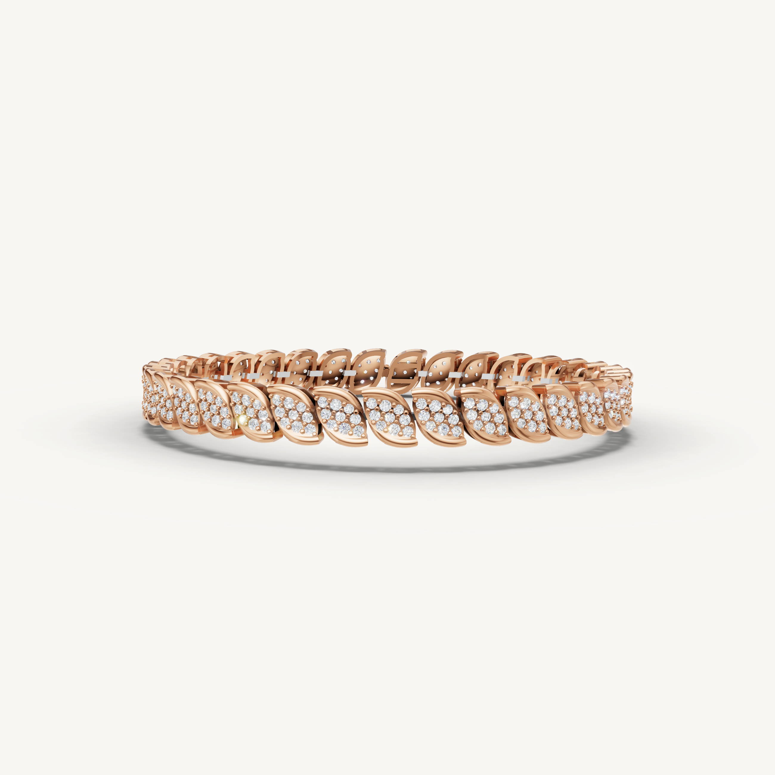 Rose gold marquise inspired lab grown diamond tennis bracelet with delicate elegance by Raul Diamonds