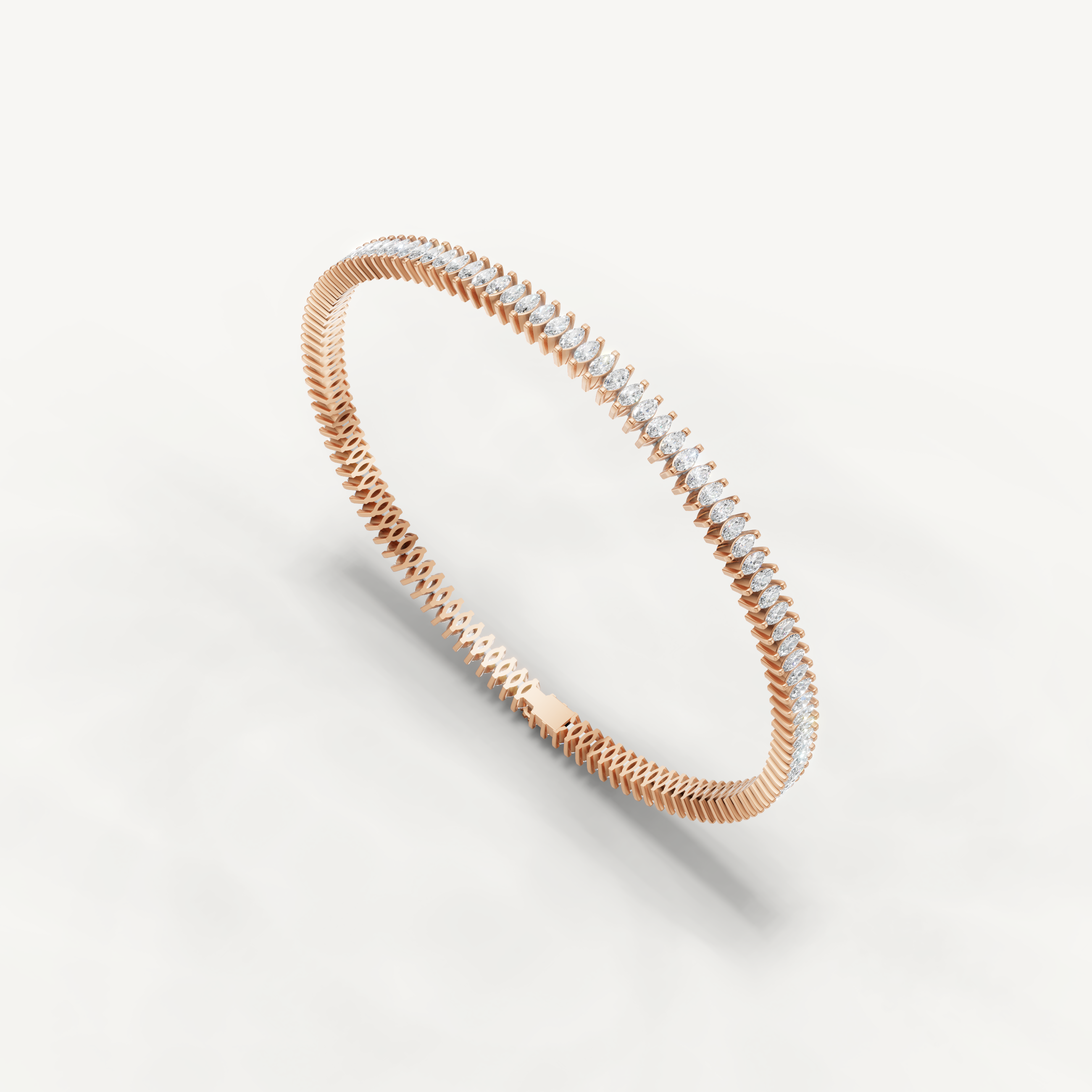 Elegant rose gold diamond bracelet crafted with timeless sophistication by Raul Diamonds
