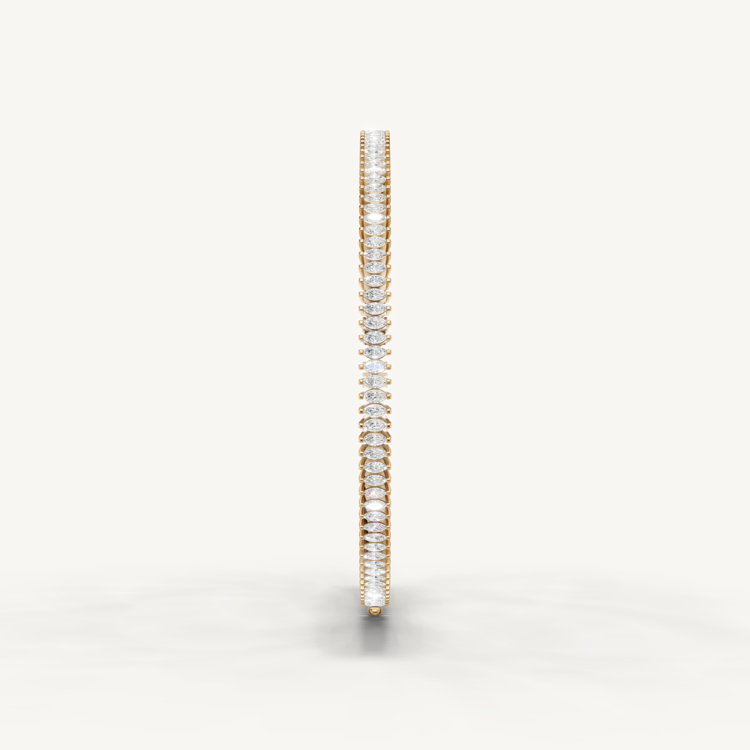 Luxury yellow gold diamond bracelet featuring marquise cut lab grown diamonds by Raul Diamonds