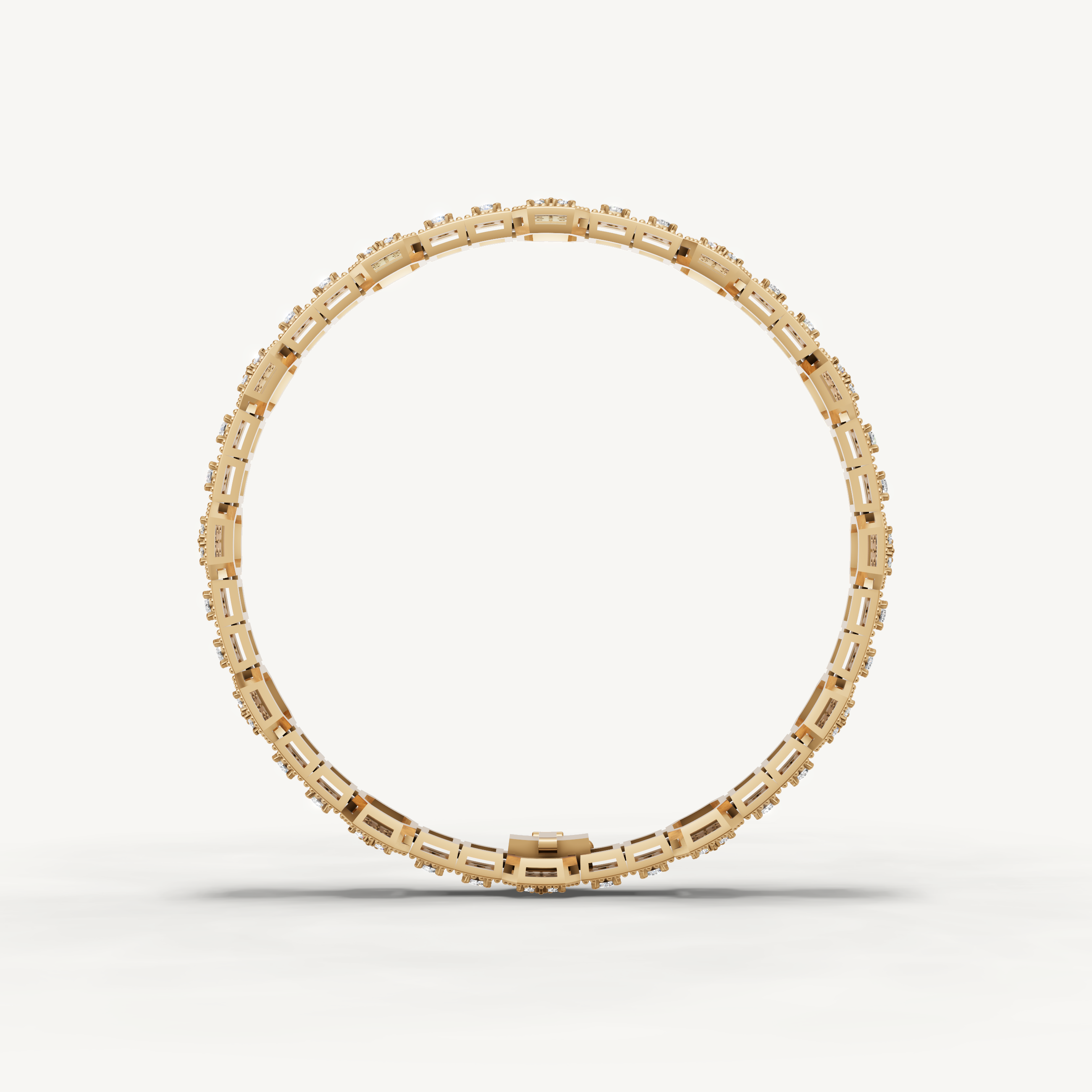 Yellow gold geometric diamond bracelet with timeless luxury craftsmanship by Raul Diamonds
