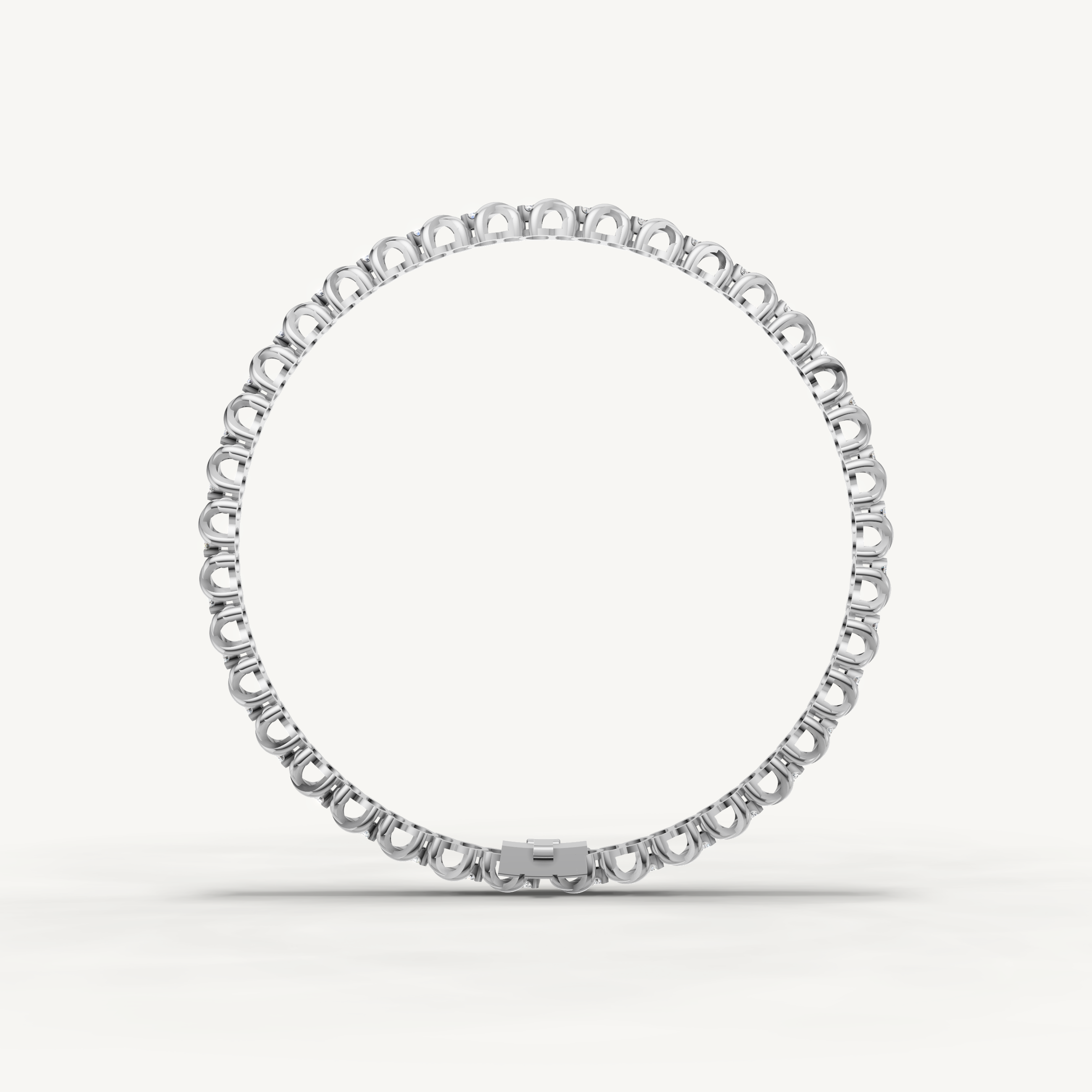 White gold crossover diamond bracelet with timeless brilliance by Raul Diamonds