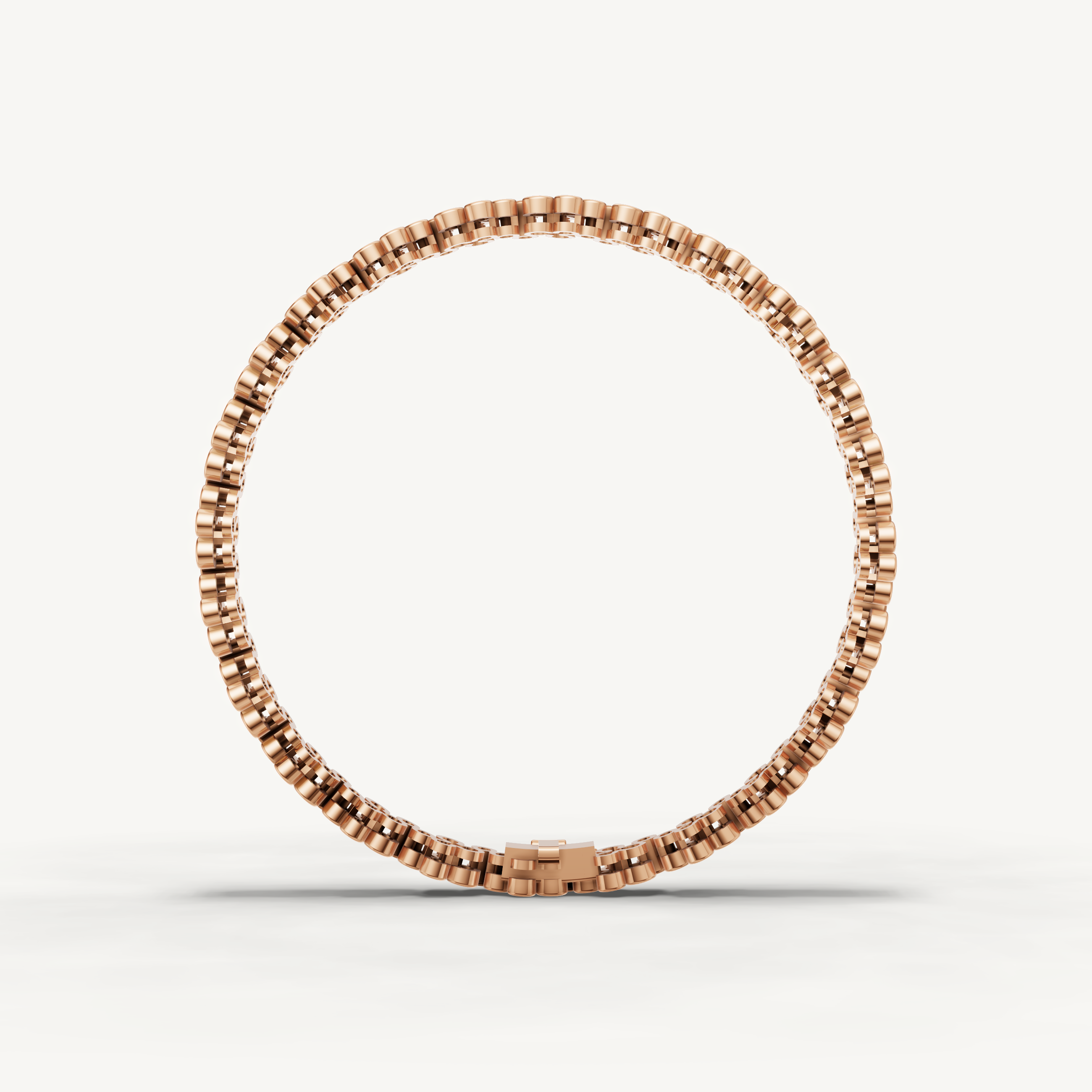 Rose gold geometric diamond tennis bracelet with refined contemporary craftsmanship by Raul Diamonds