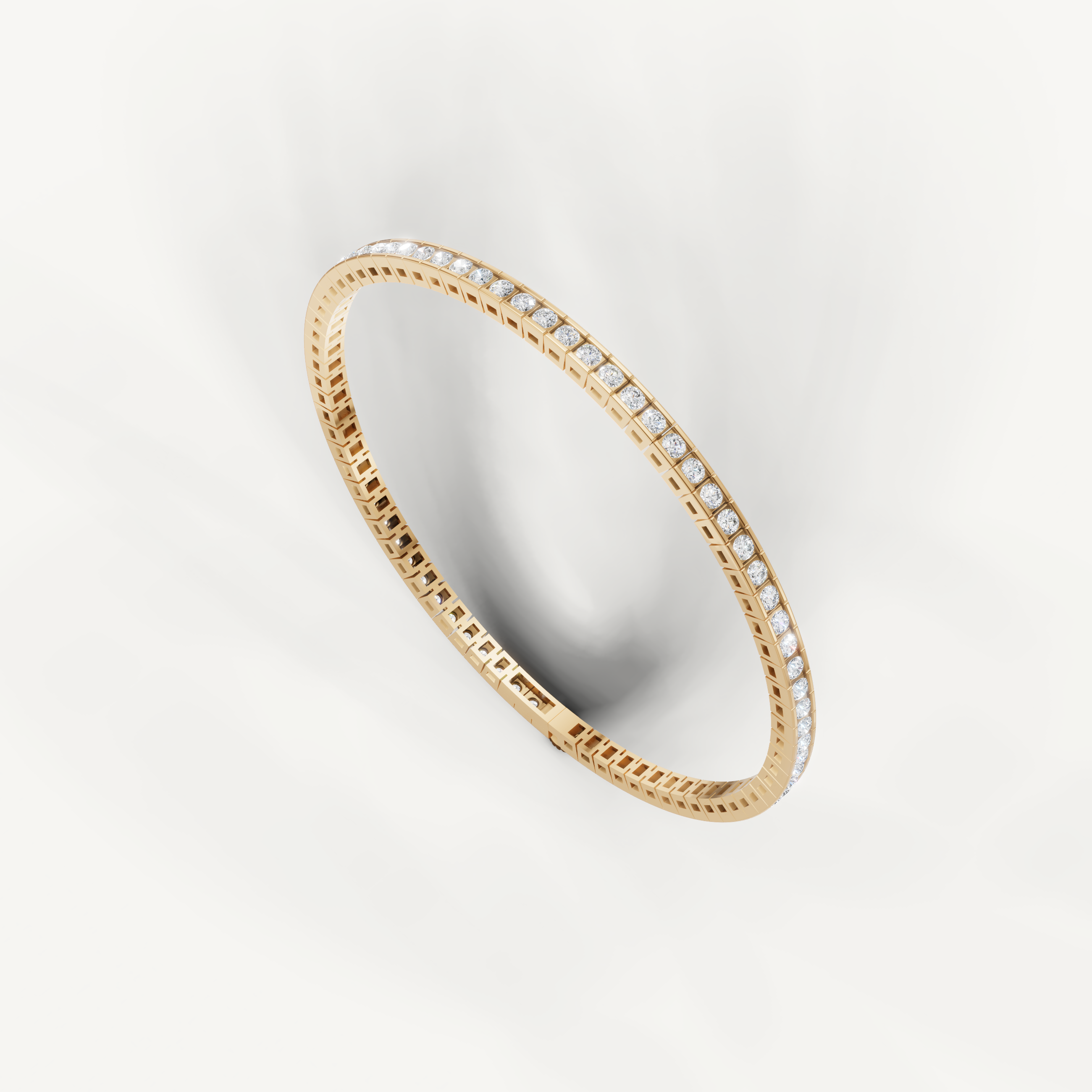 Elegant yellow gold diamond bracelet with sleek modern craftsmanship by Raul Diamonds