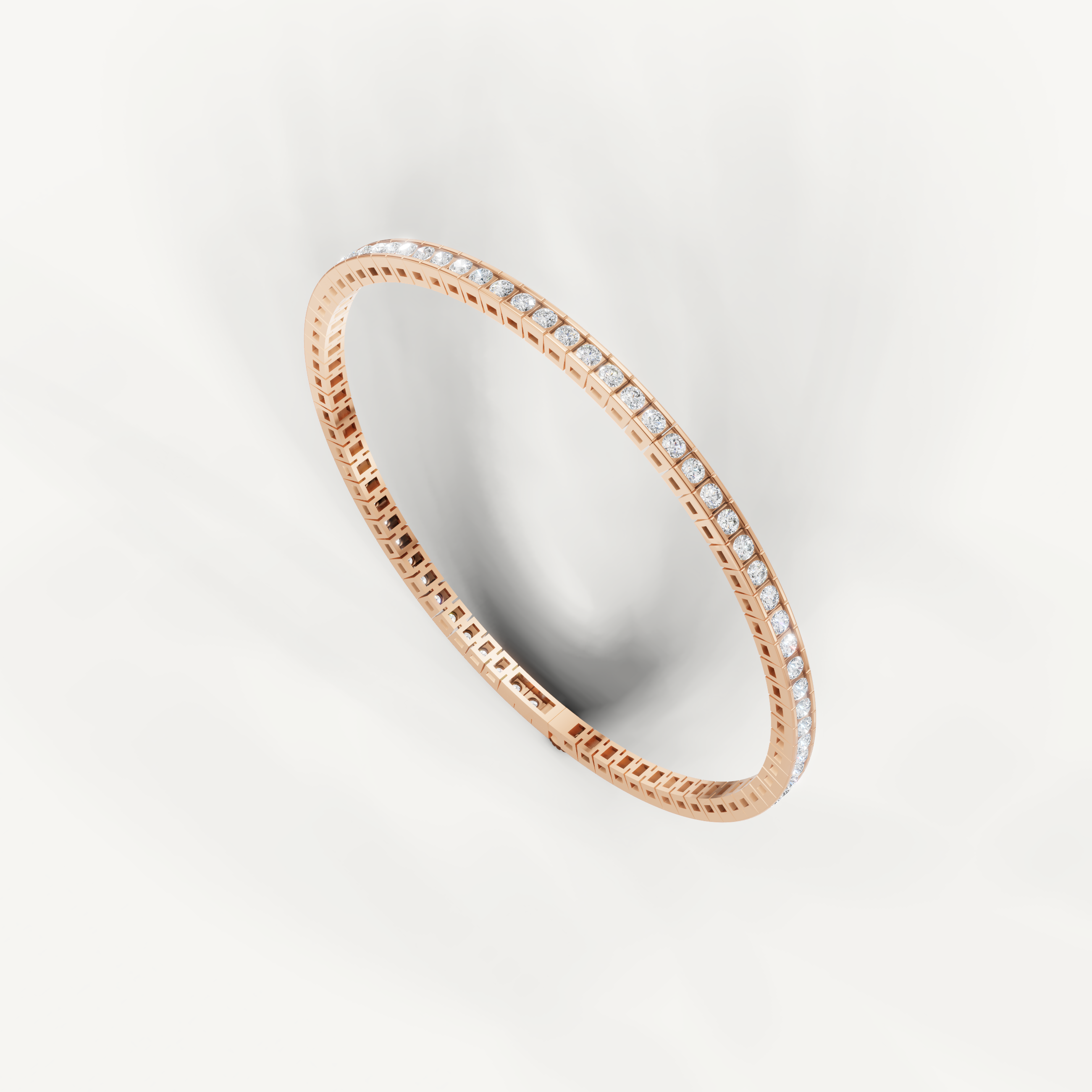 Elegant rose gold diamond bracelet with sleek contemporary craftsmanship by Raul Diamonds