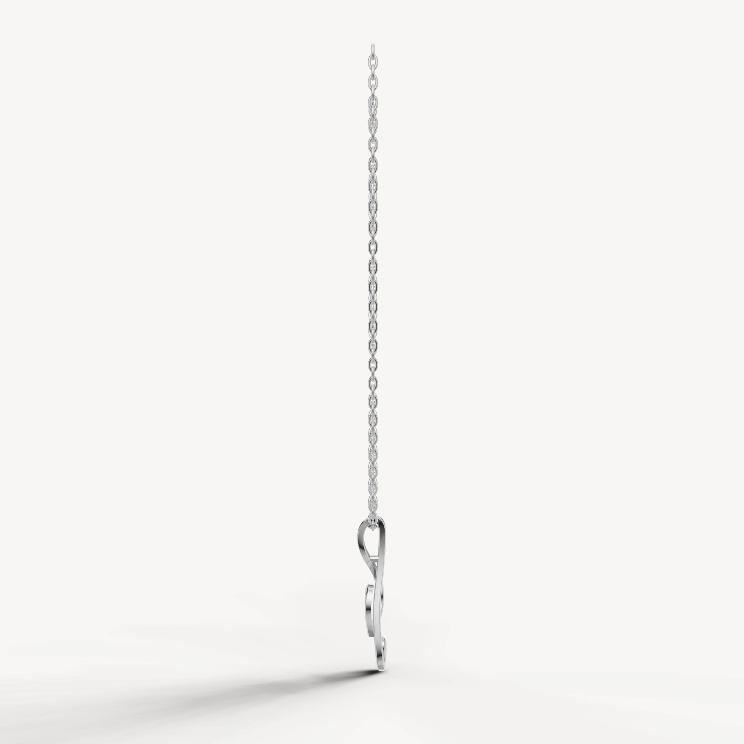 Elegant Treble Clef Diamond Necklace for Music Lovers
