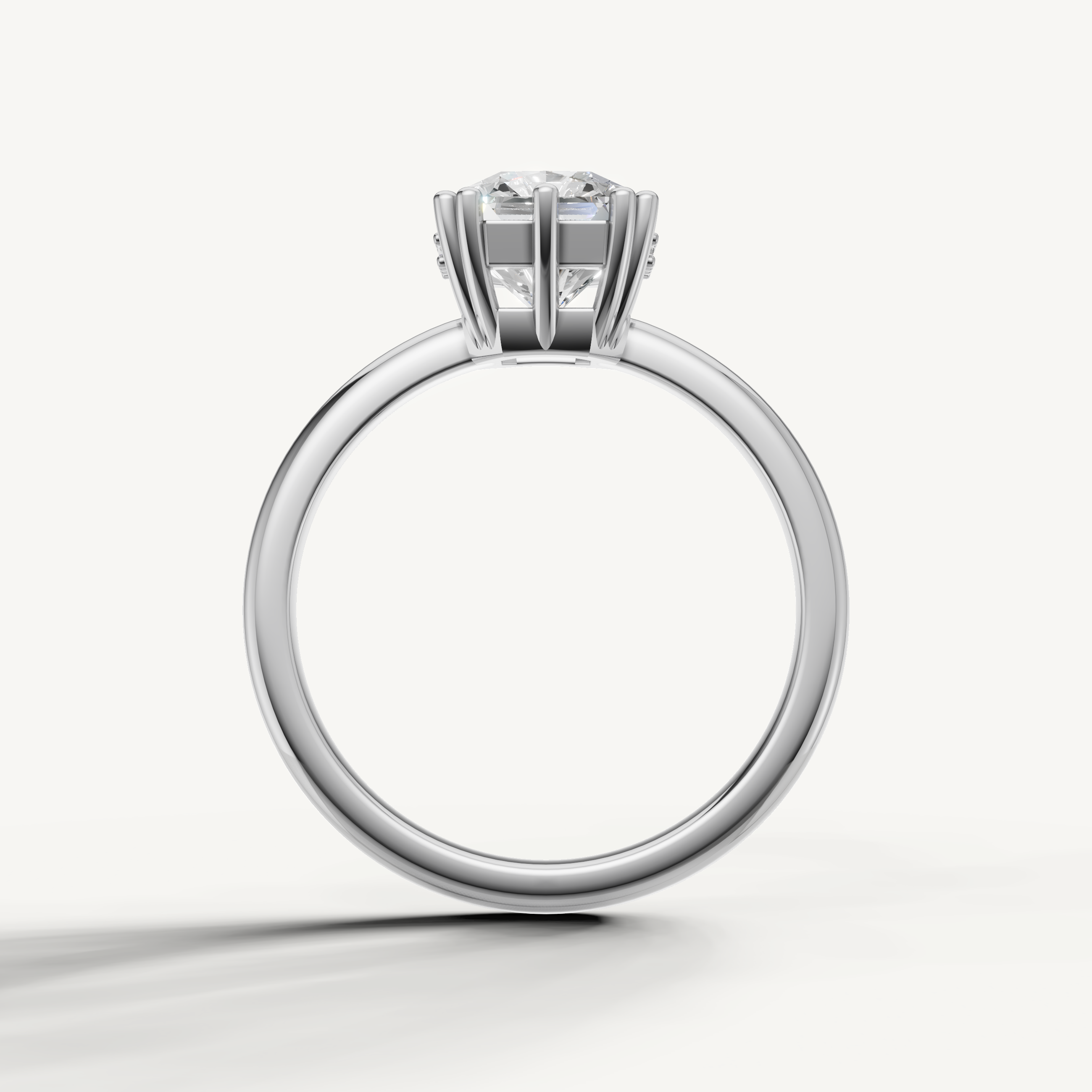 Raul Diamonds asscher cut engagement ring in white gold with sparkling hidden accent diamonds and modern elegance