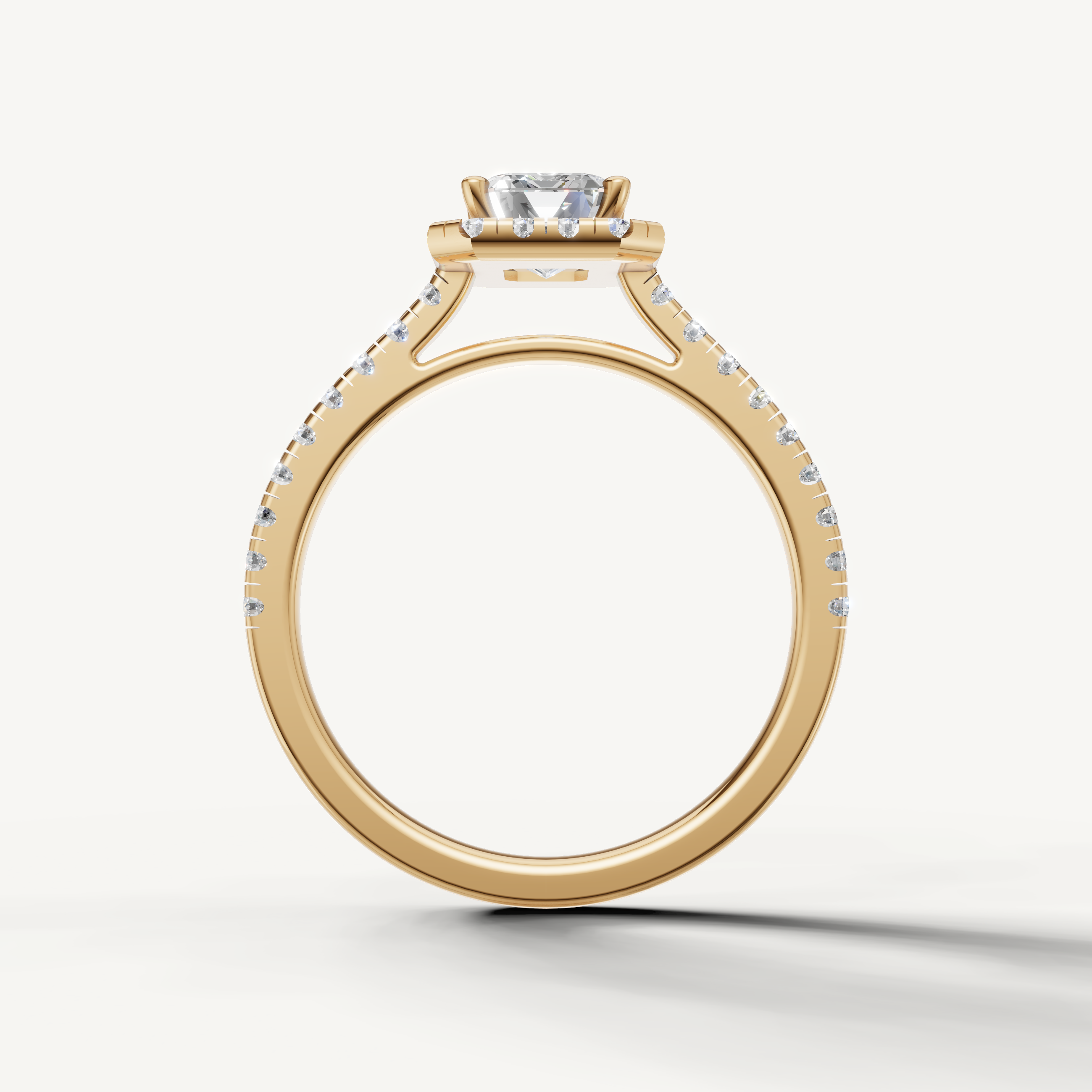 emerald cut lab grown diamond halo engagement ring with timeless Art Deco elegance