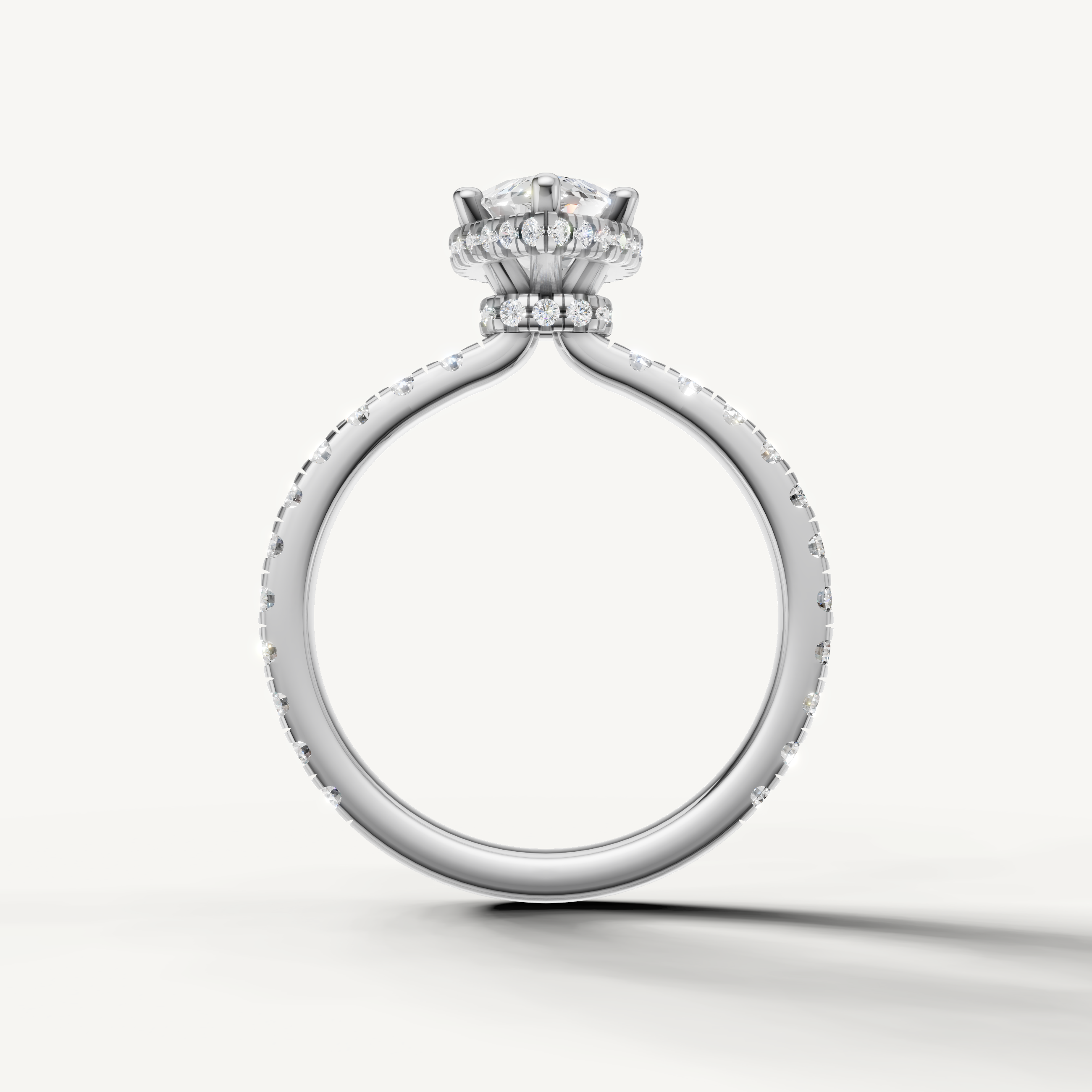 IGI certified marquise diamond engagement ring for modern bridal style