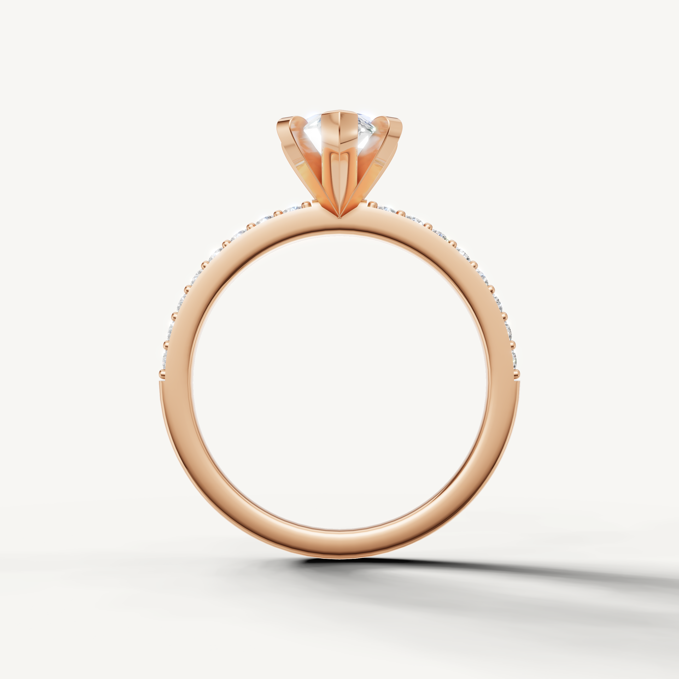 delicate marquise engagement ring with shimmering pavé accents