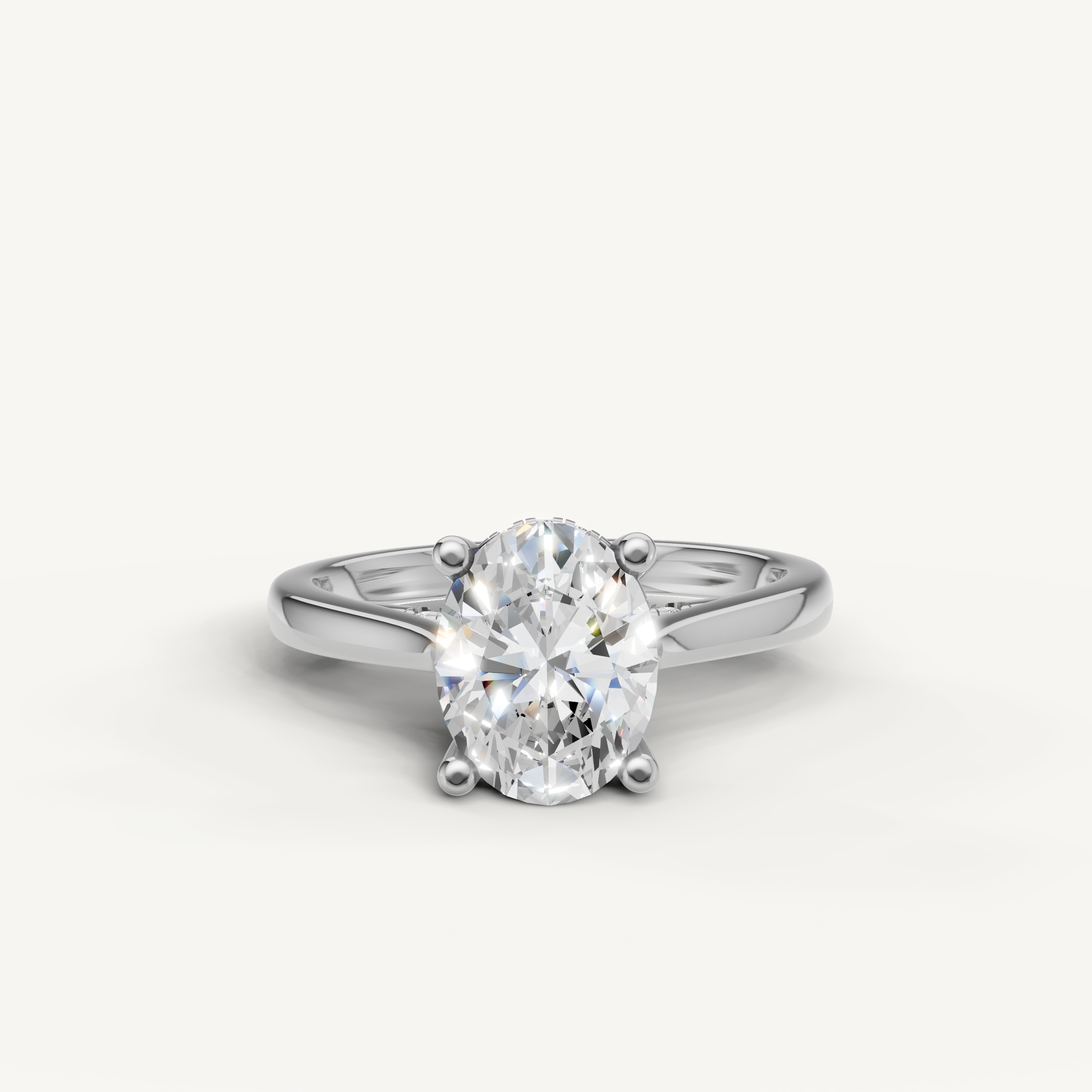Raul Diamonds signature oval cut wedding ring for a timeless and sophisticated proposal