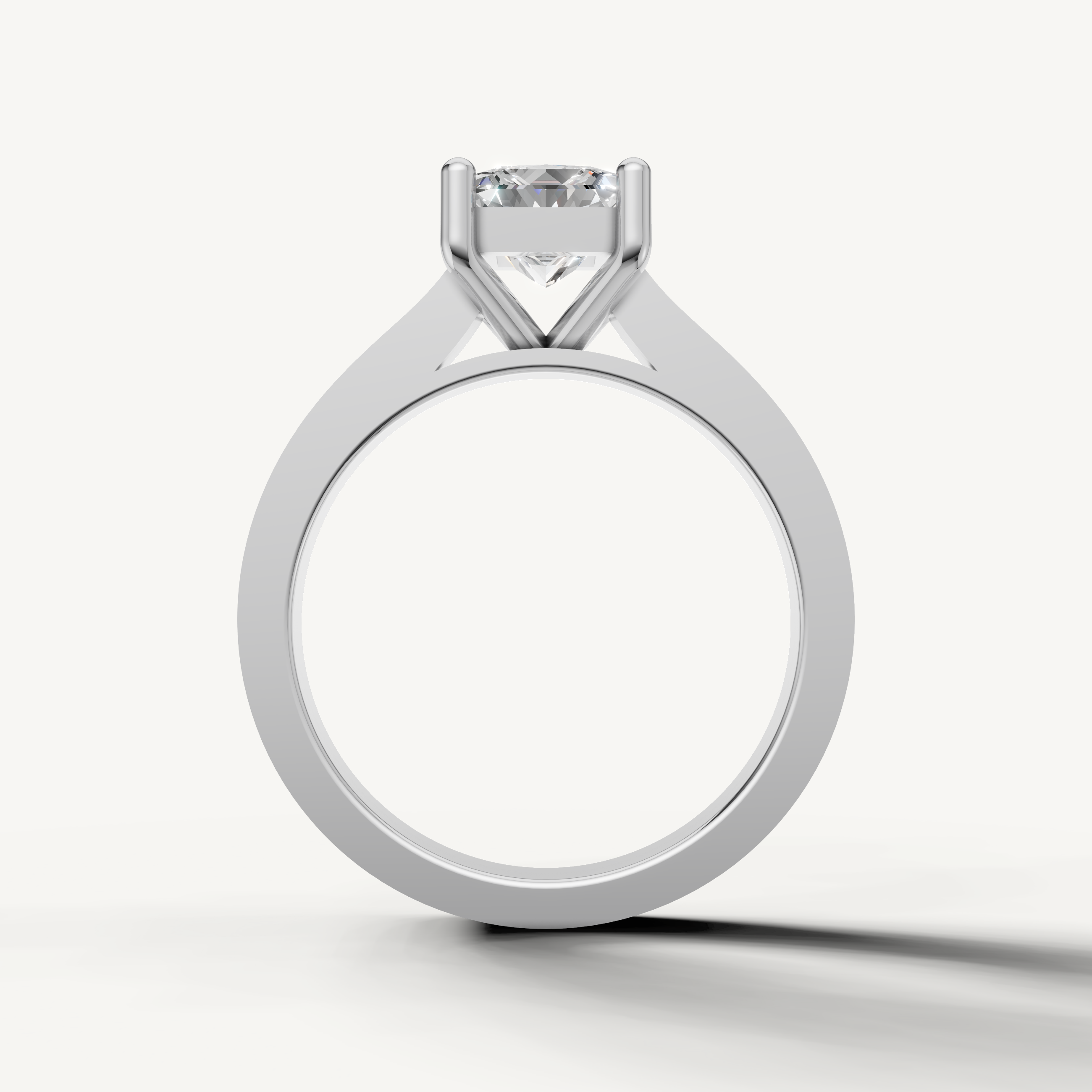 Princess center diamond ring with sparkling channel set diamonds from Raul Diamonds