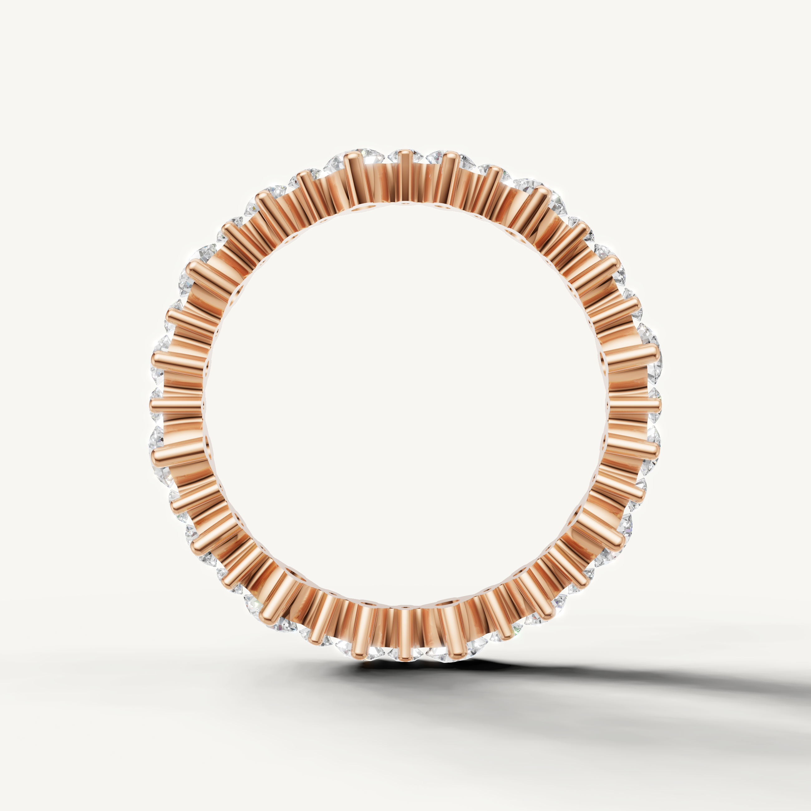 Modern rose gold multi stone diamond wedding ring by Raul Diamonds