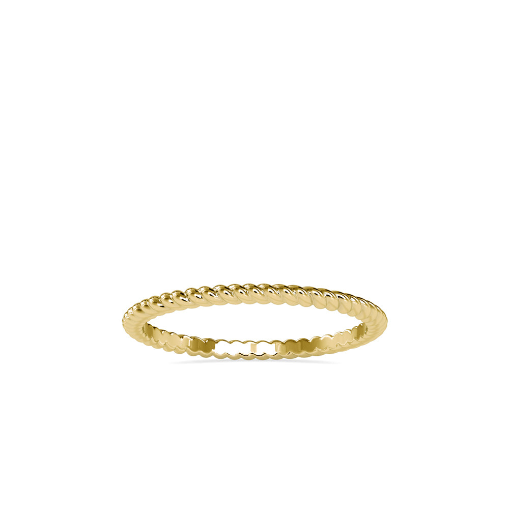 14K Gold Twisted Rope Stackable Band | Lab-Grown Fine Jewelry
