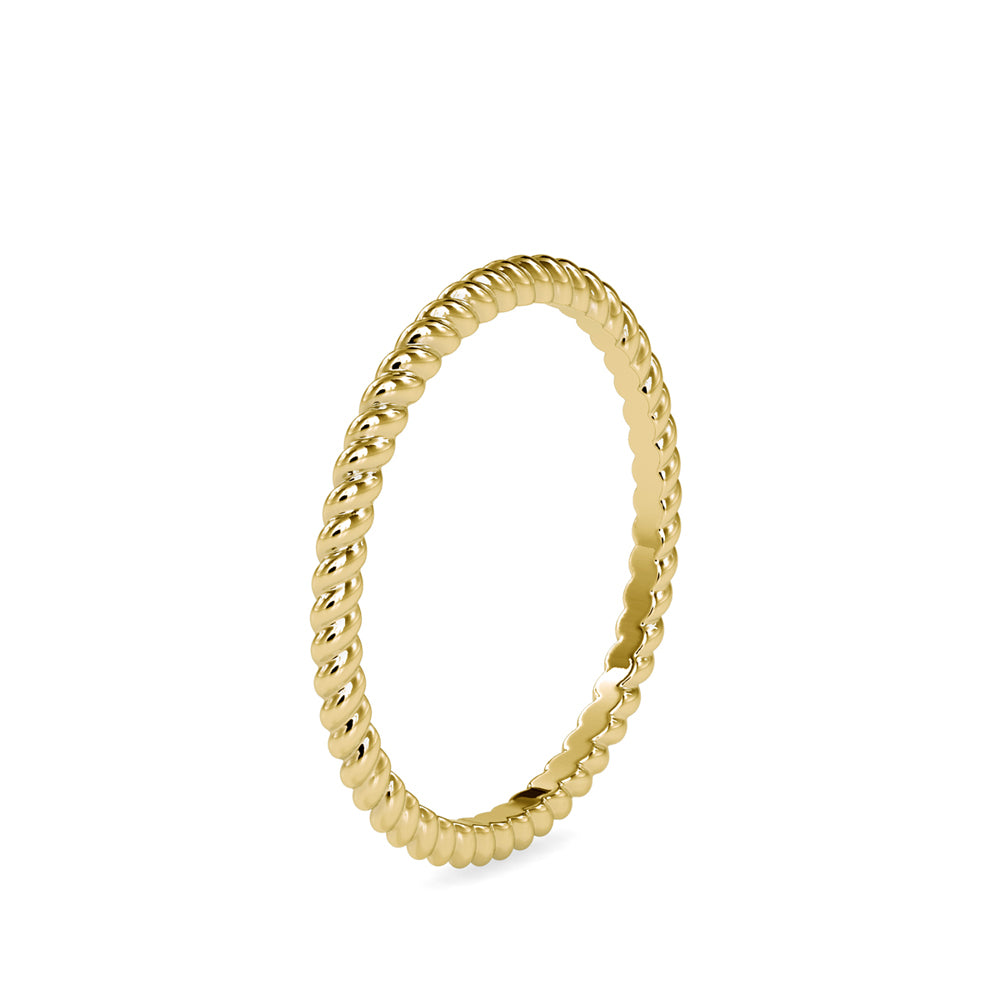 14K Gold Twisted Rope Stackable Band | Lab-Grown Fine Jewelry