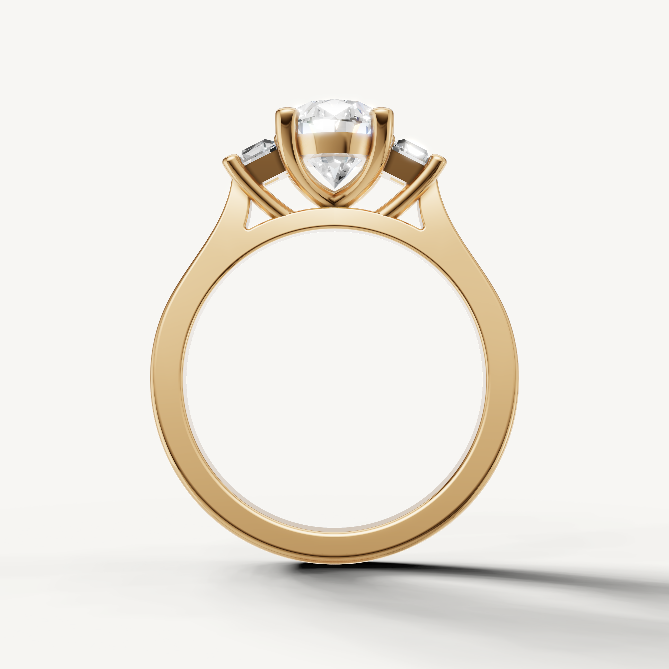 Elegant Yellow Gold Oval Engagement Ring Raul Diamonds