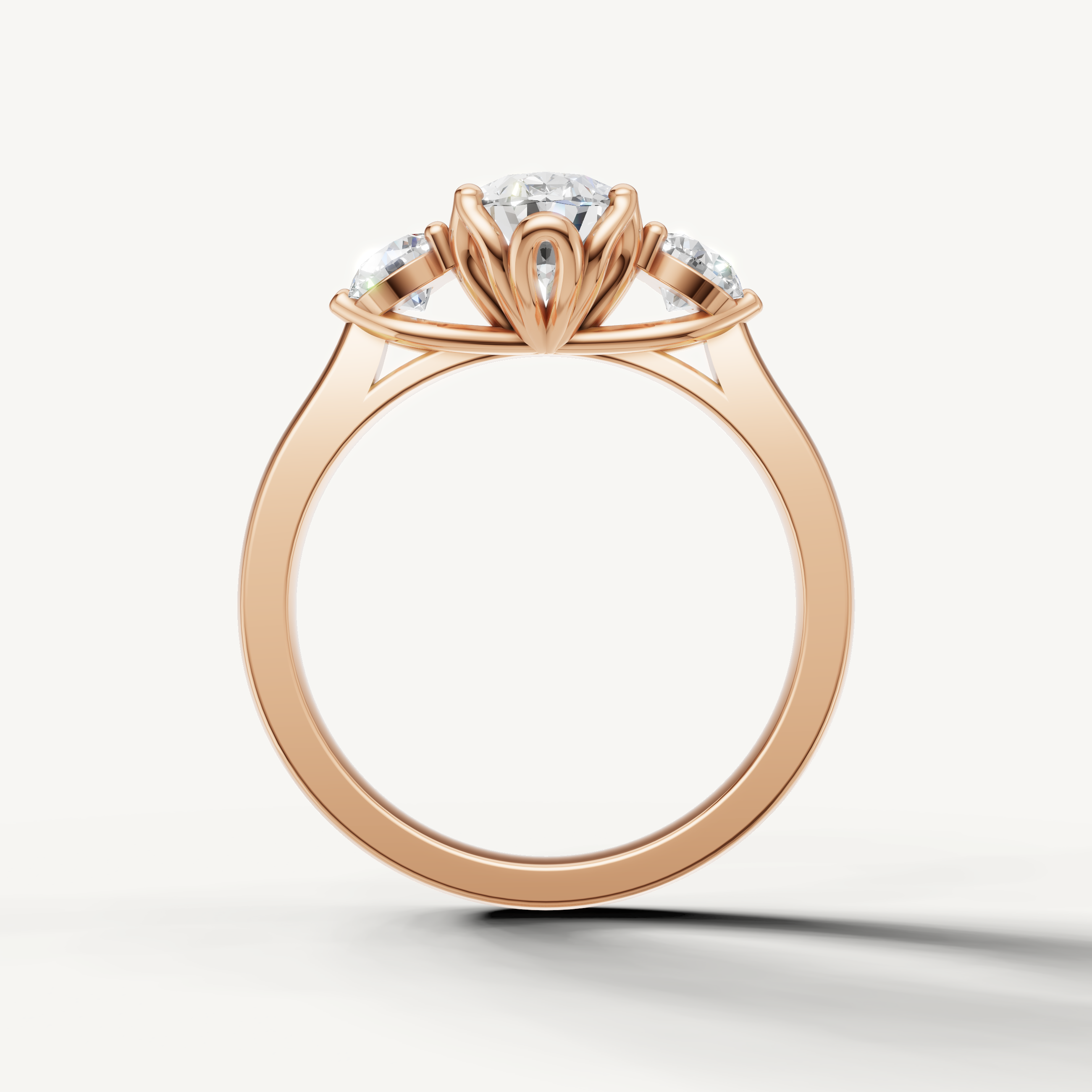 Raul Diamonds Luxury Oval Engagement Ring with Round Side Stones