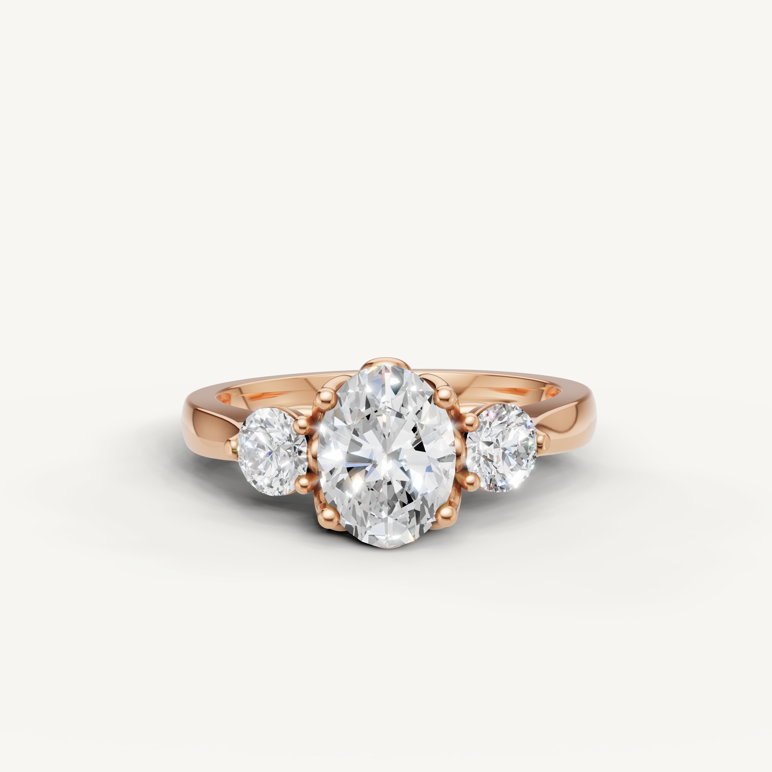 Handmade Oval Diamond Engagement Ring in Yellow Gold by Raul Diamonds