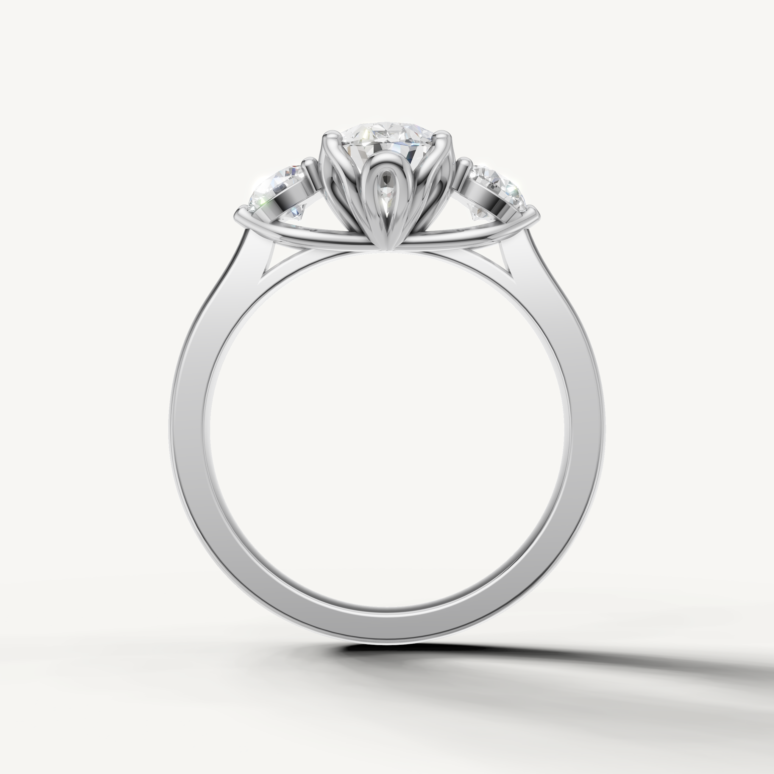Oval Diamond Bridal Ring in White Gold Setting – Raul Diamonds
